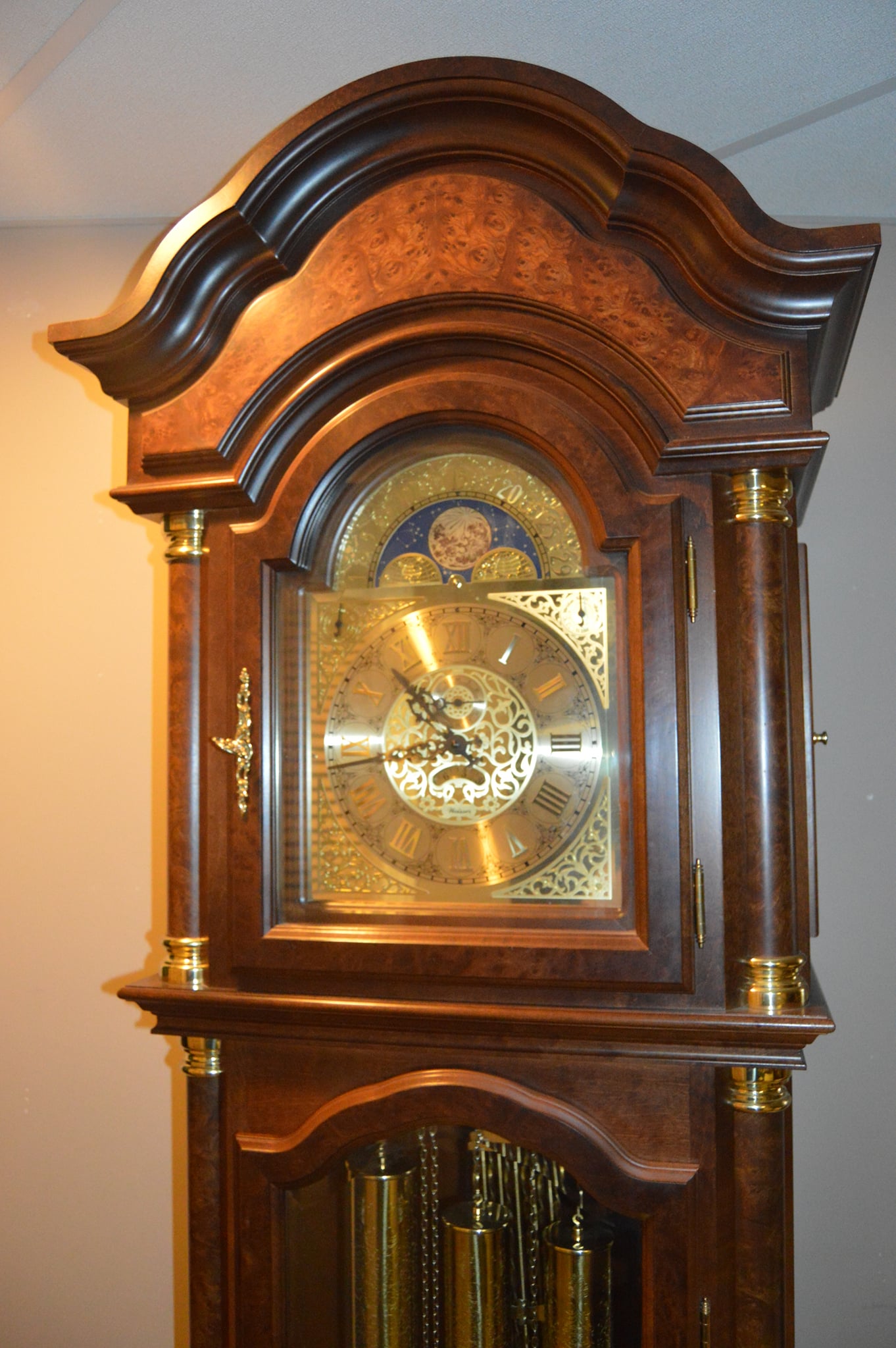 Kieninger Grandfather Clock Serpentine Hands - 4 3/4 Inch With Hex Nut, Mechanical Movement