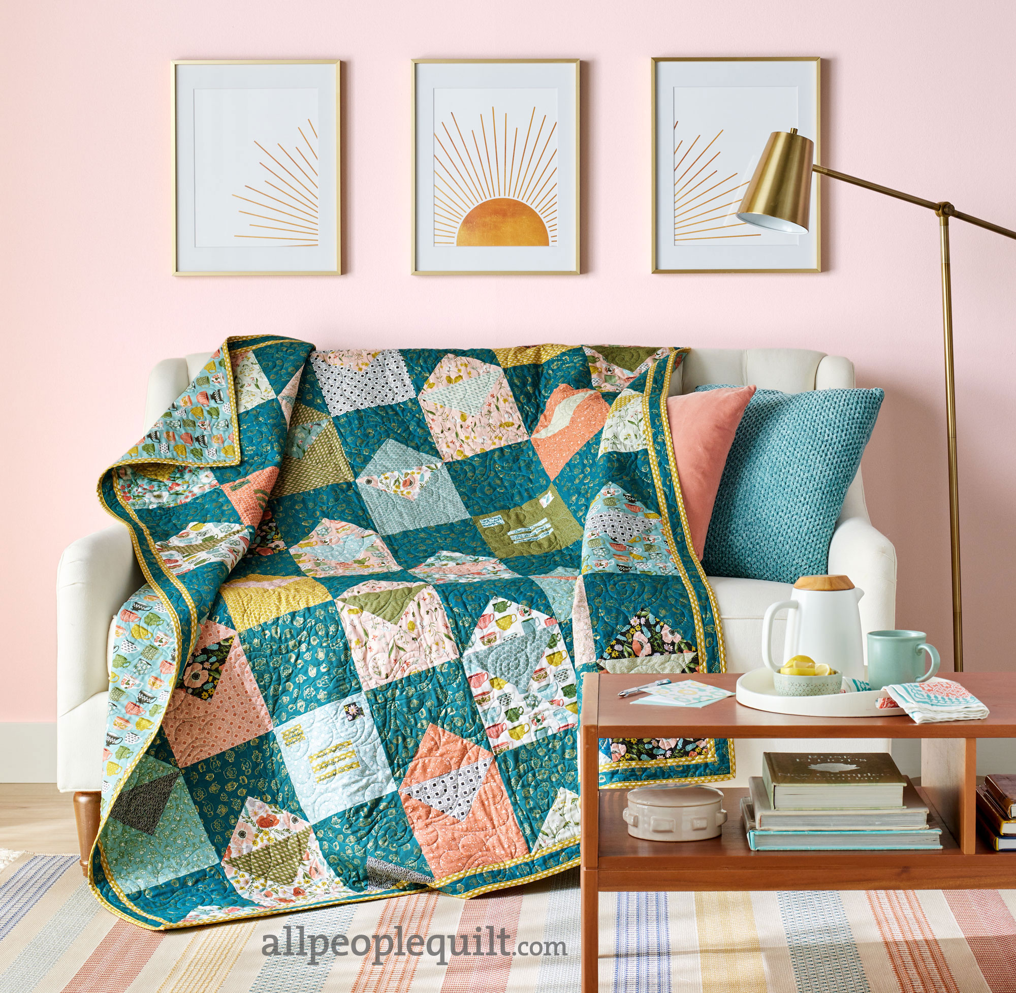 Inspired by a quilt made by Katie's mother, this pastel-colored