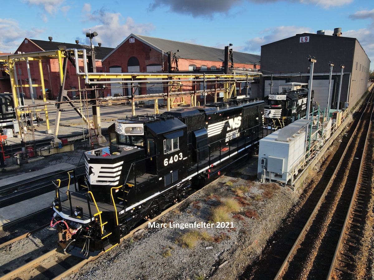 NS SD40-3 rebuilds nearing completion in Altoona, PA