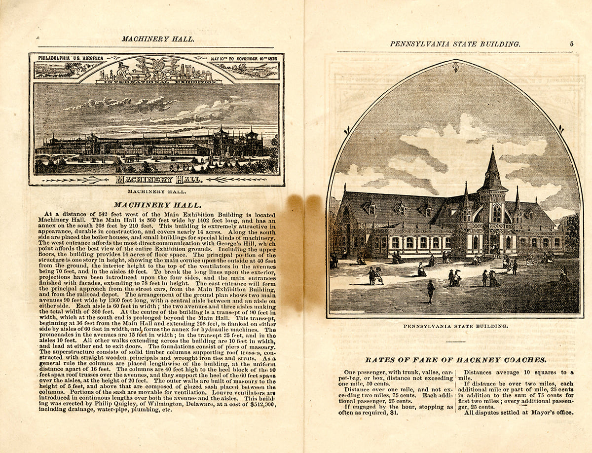 1876 Centennial Exposition guidebook in Philadelphia