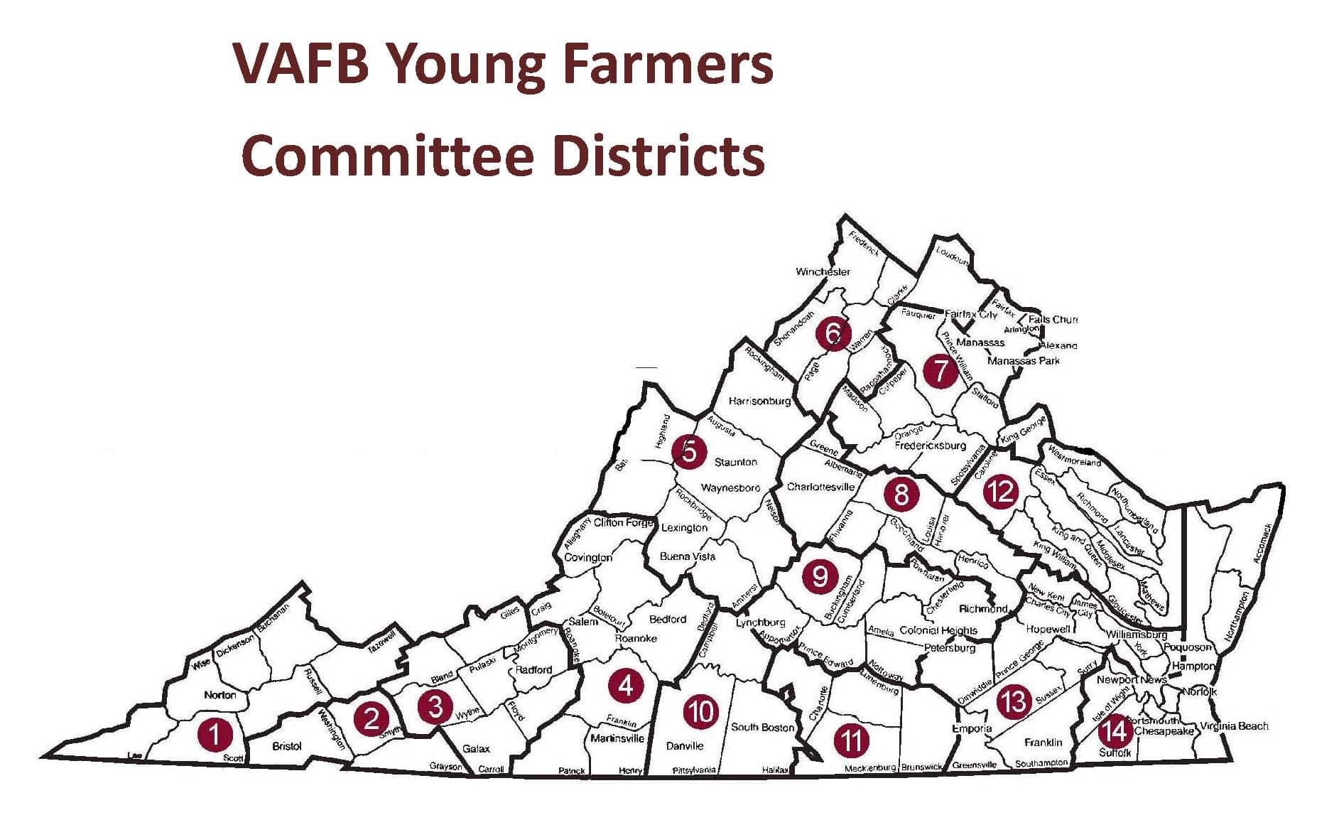 VFBF Young Farmers - Did you know Virginia Farm Bureau has 14 Districts ...