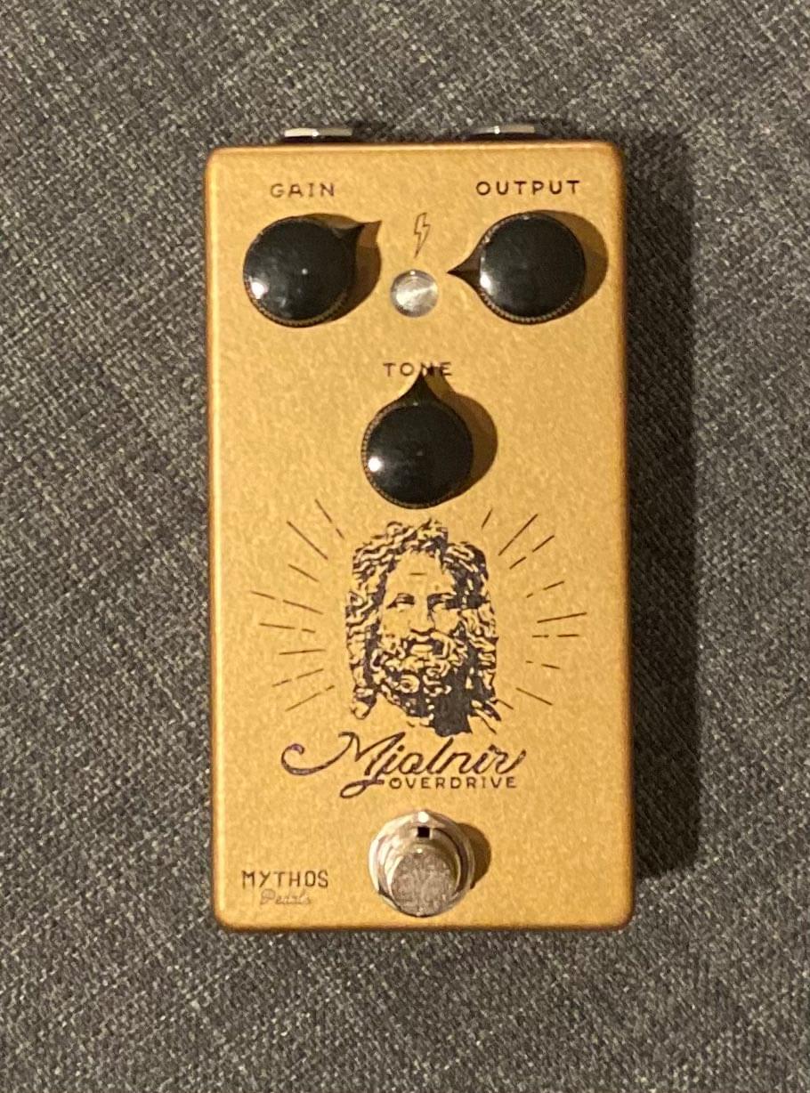 Mythos Au Gold and Mjolnir Overdrive pedals