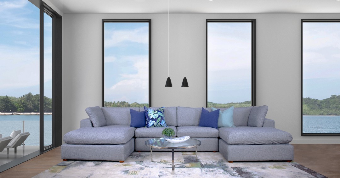 Leather - A natural fit for any living room, the Skye Fabric Sectional ...
