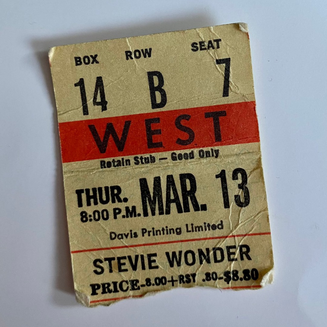 W O W 🤩 Check out this Stevie Wonder 🎟️ from 1975! Thank you