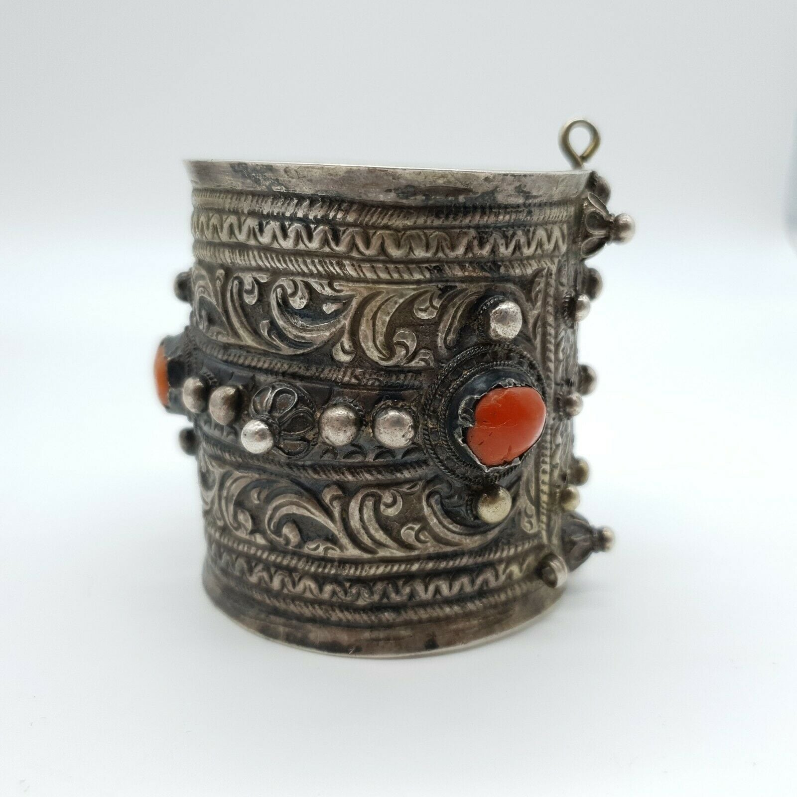Bracelet Manchette Vintage En Argent Massif 925 - Grand Kabylie, Années 80, Fait Main