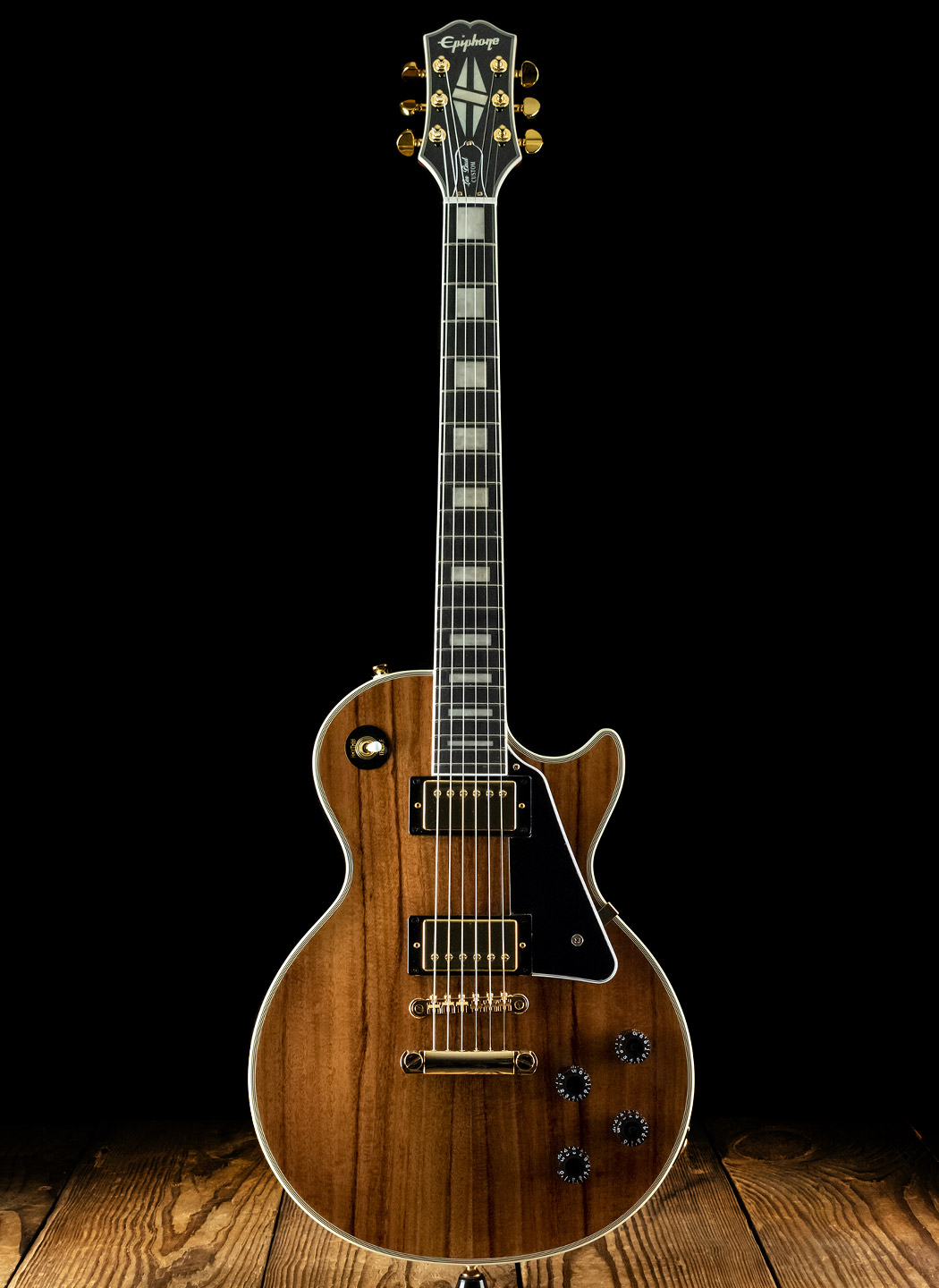 Epiphone Les Paul Custom Pro Koa guitar features