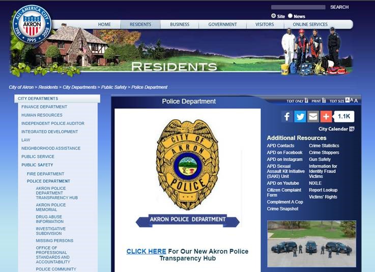 Akron - We have launched a new web portal to allow searching of crime ...