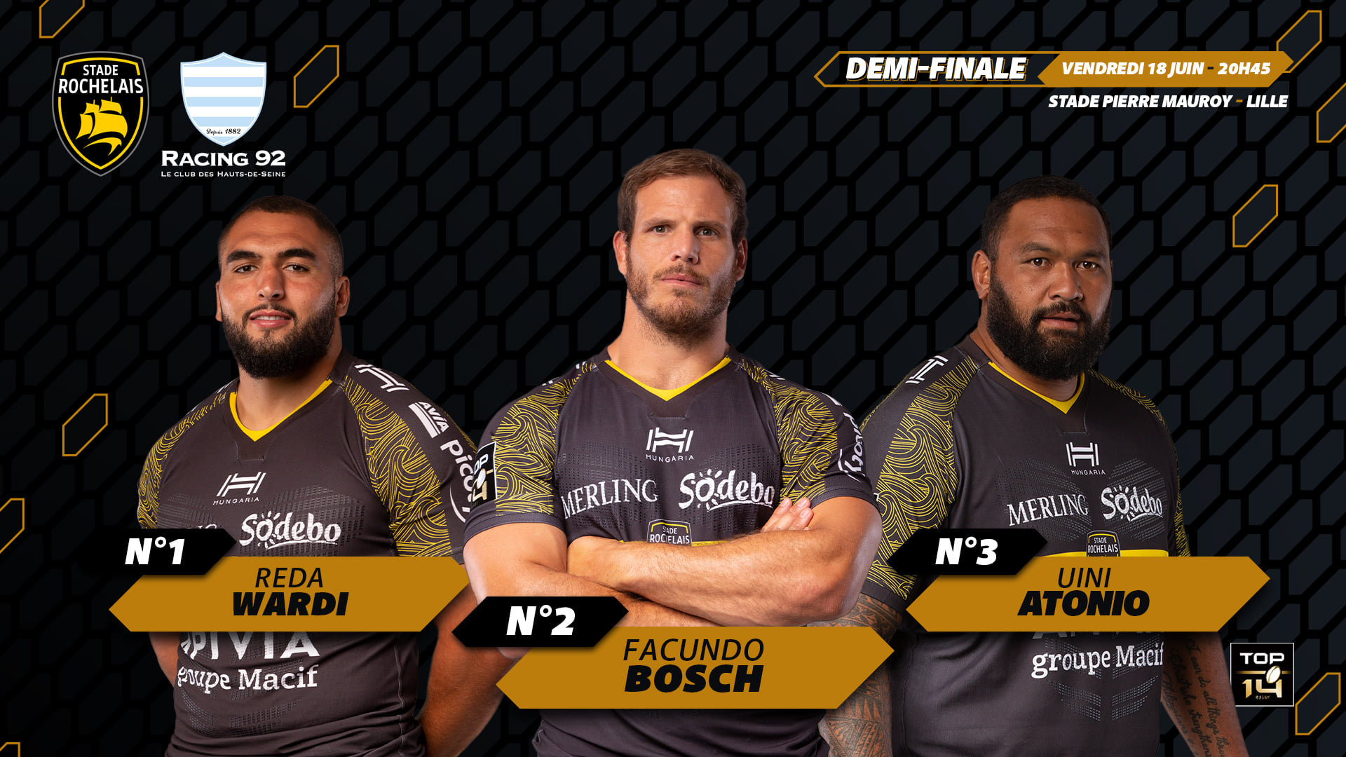 Stade Rochelais - 🔥 Reda Wardi, Facundo Bosch et Uini Atonio en ...