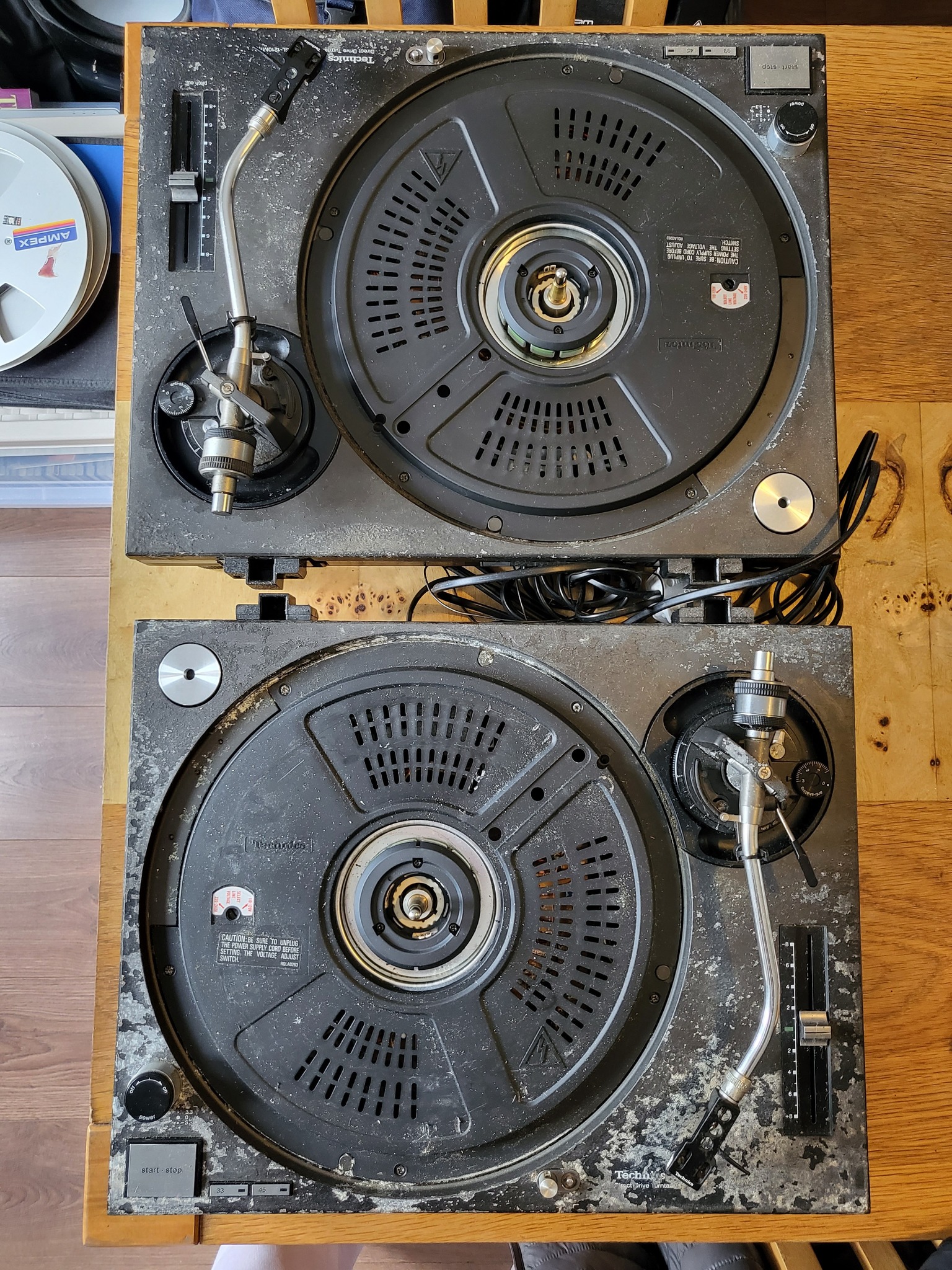 Technics SL1200 MKII turntable head shell upgrade with Shure M44G