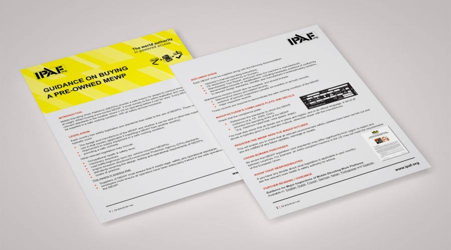 IPAF - Buying a pre-owned #MEWP? Every MEWP must be supplied in a safe ...