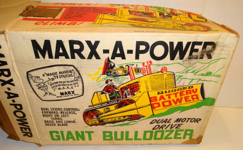 1960s Marx A Power Giant Bulldozer. Mint and Works GREAT. No