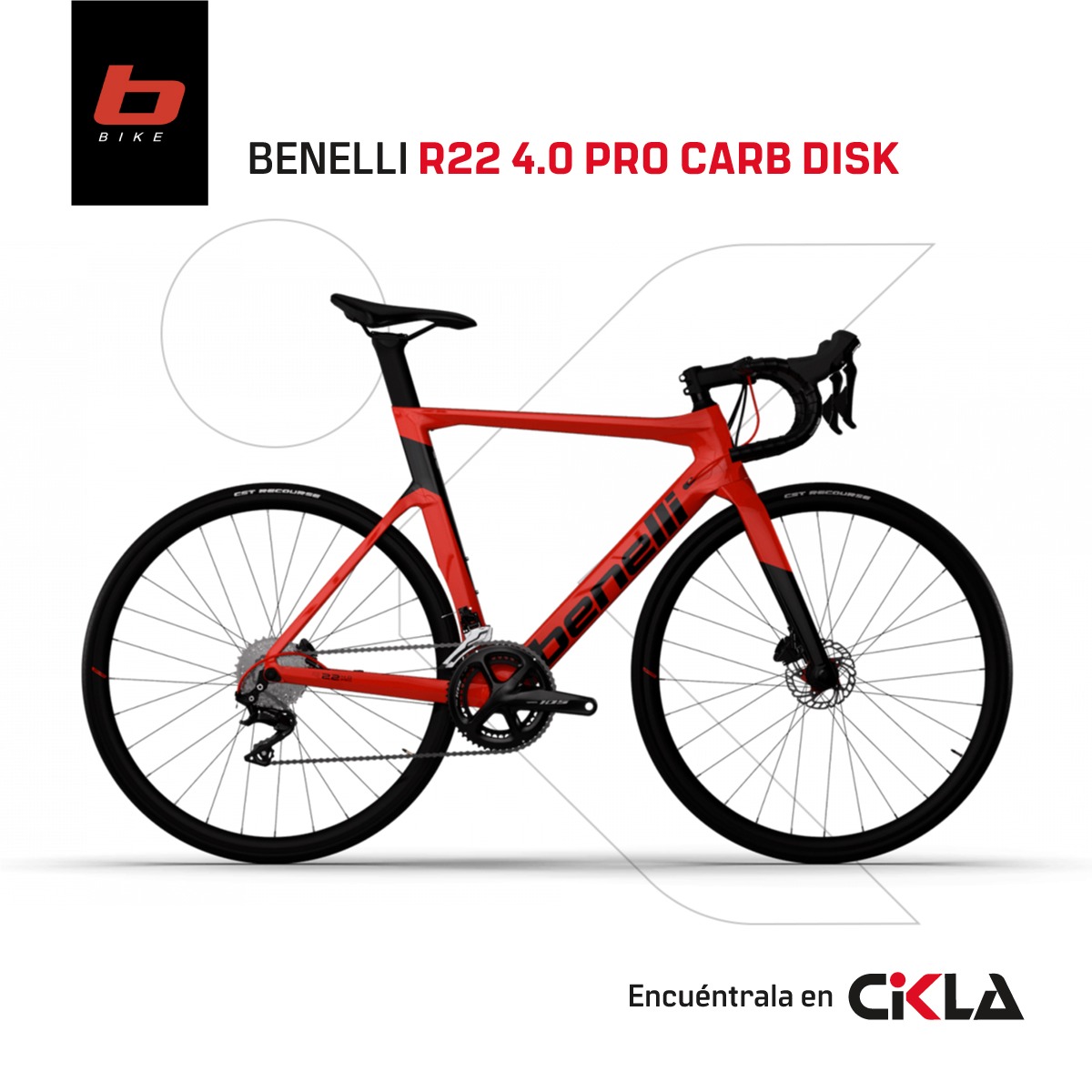 CIKLA - 🚴‍♂️ Benelli R22 PRO CARB DISK, cuadro de carbono...
