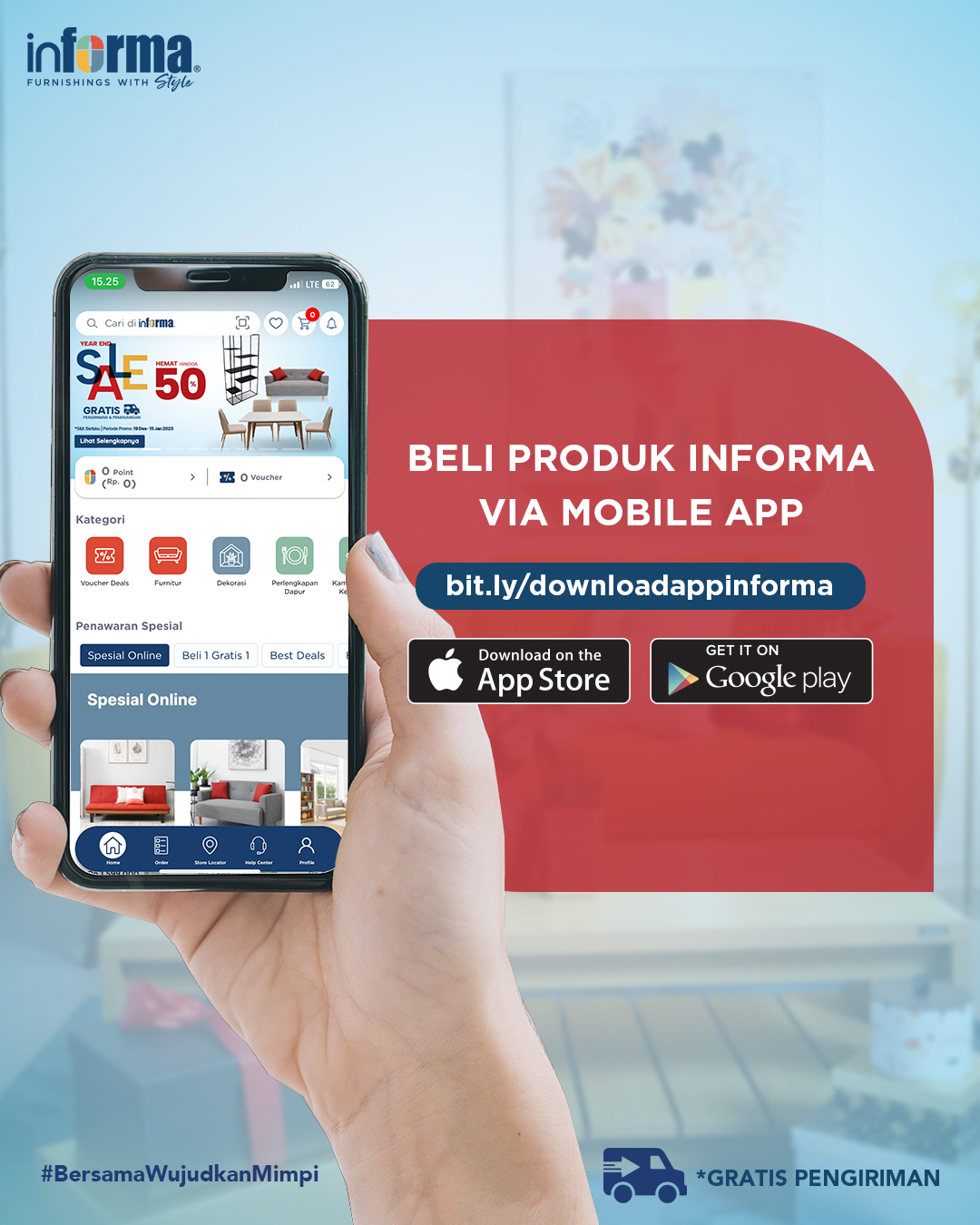Informa - Cukup pakai ambalan simpel, rumah bisa jadi...