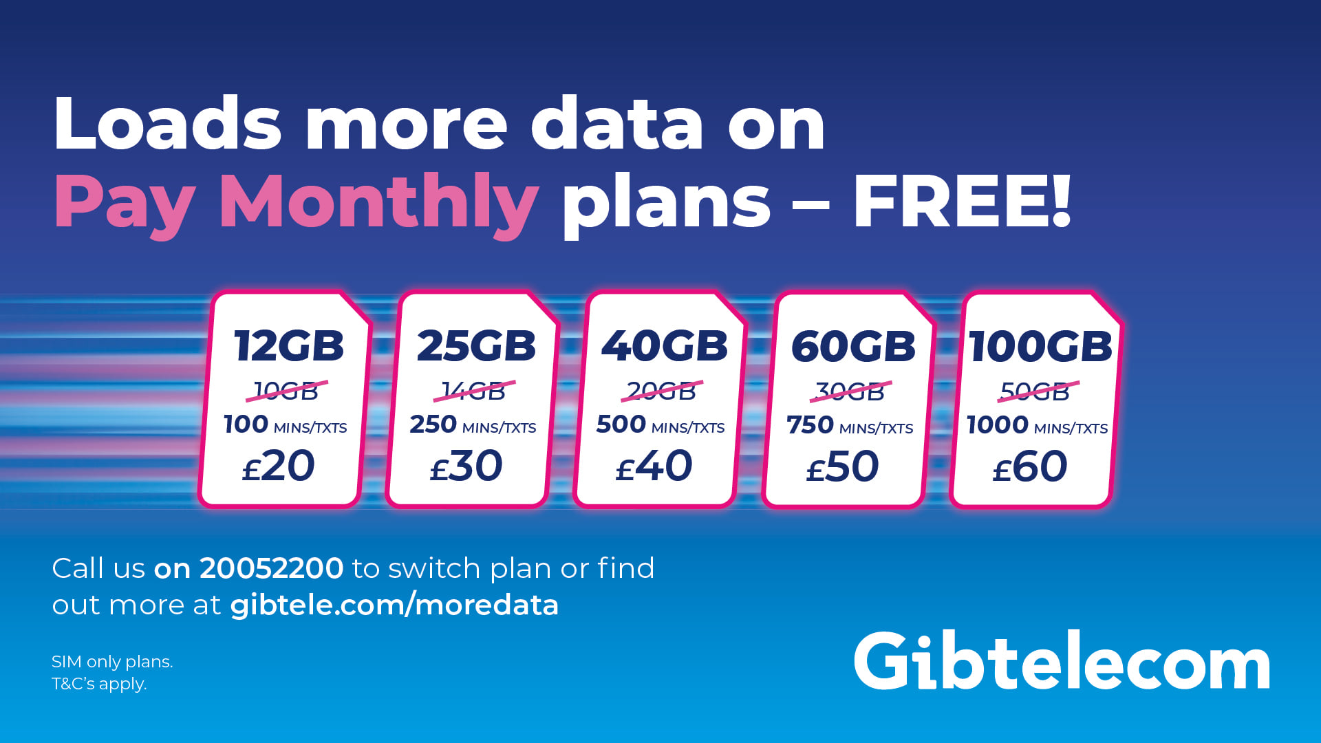Gibtelecom - Get LOADS more data on Pay Monthly plans –... | Facebook