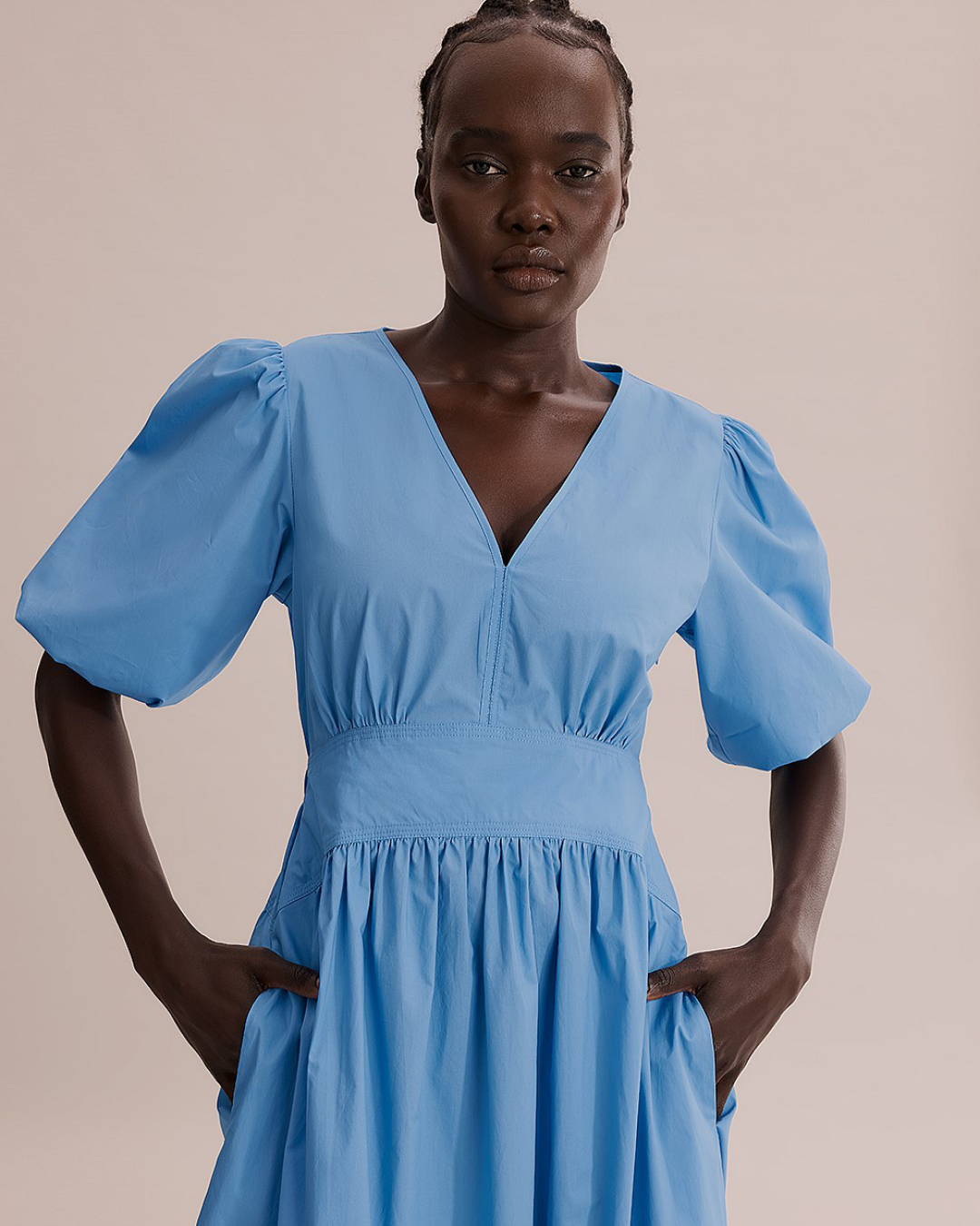 country road blue dress Evi Grintela Women's Floral color-blue graduation Color:Illuminee
