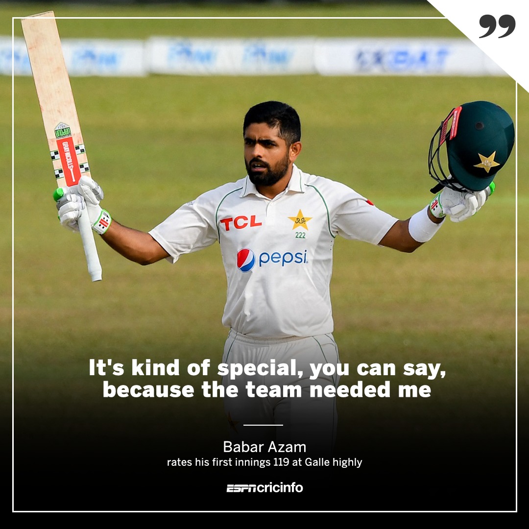 ESPNcricinfo - Babar Azam's stand with the tail in the... | Facebook