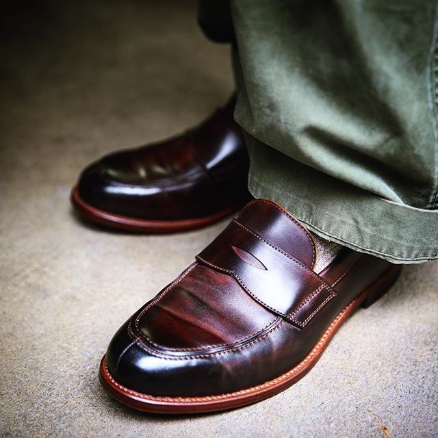Moto - Cordovan Coin Loafer (Brown)】 #motoleather #cordovan