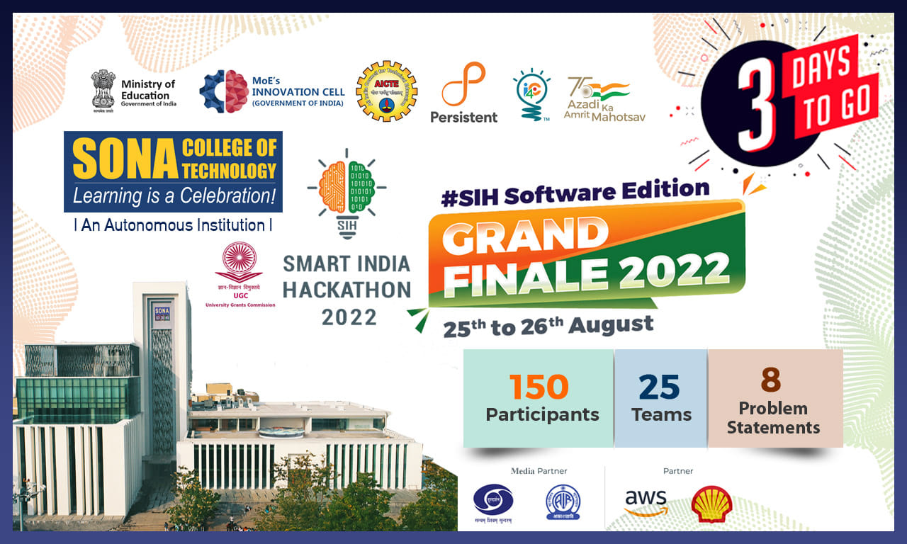 3 Days to Go for SIH Software... - Sona College of Technology