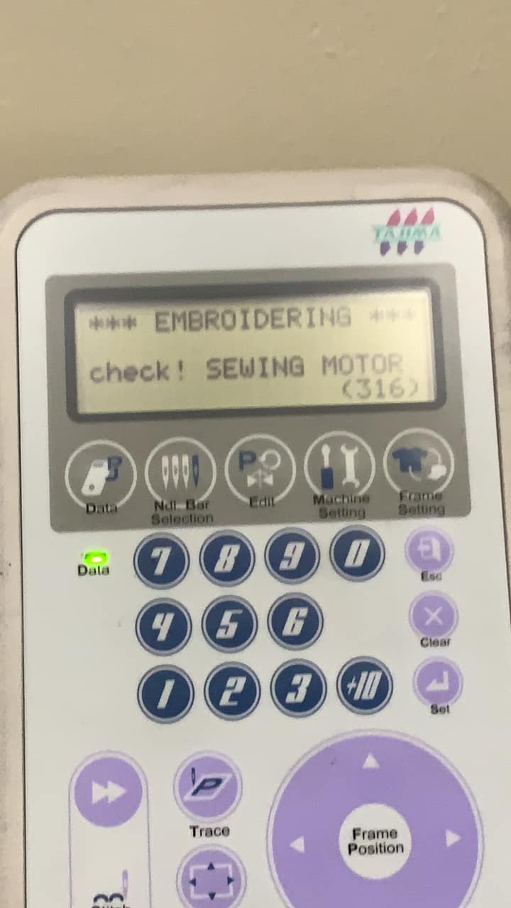 Tajima Error Code 316 - What It Means and How to Fix It