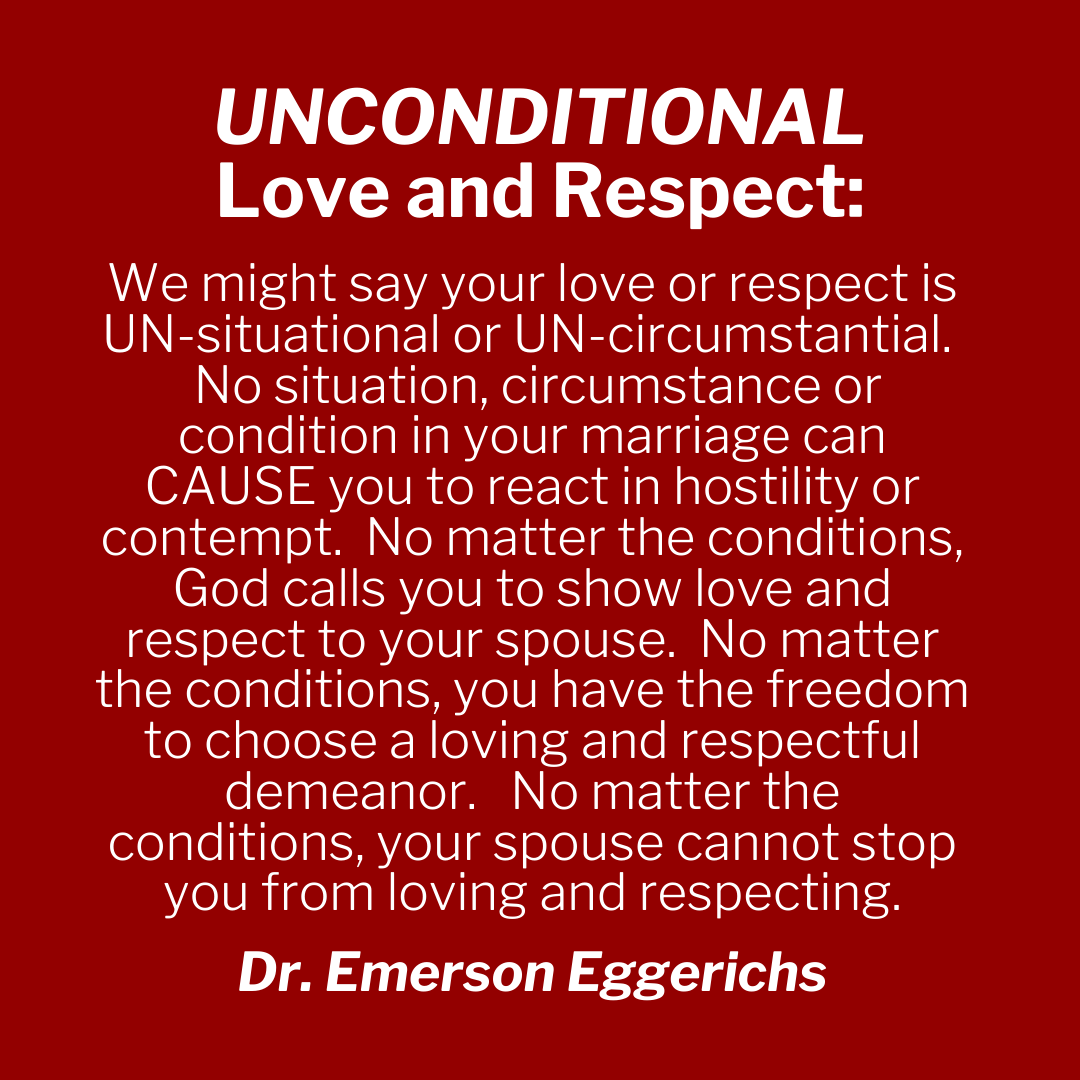 Let's talk *UNCONDITIONAL* love and... - Love and Respect