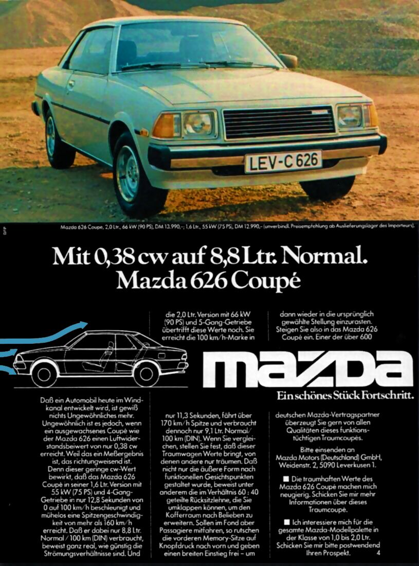 1979 Mazda 626 Coupé Ad. Germany