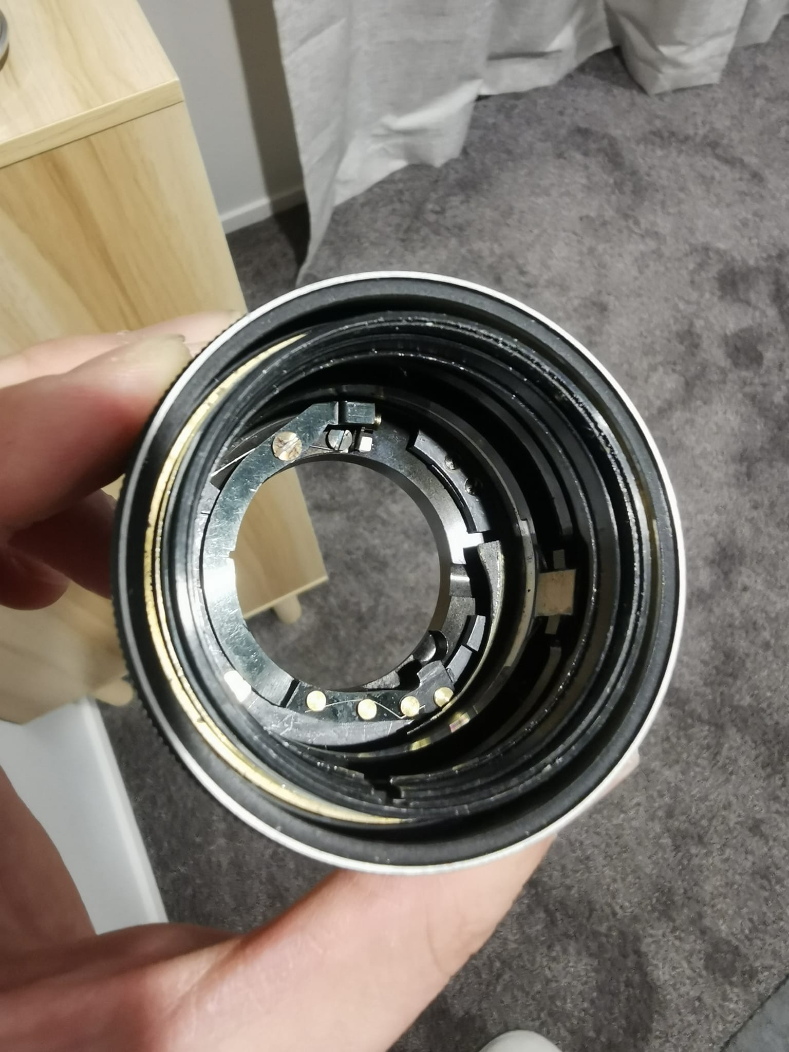 How to assemble Yashinon-DX 50mm f1.4 lens