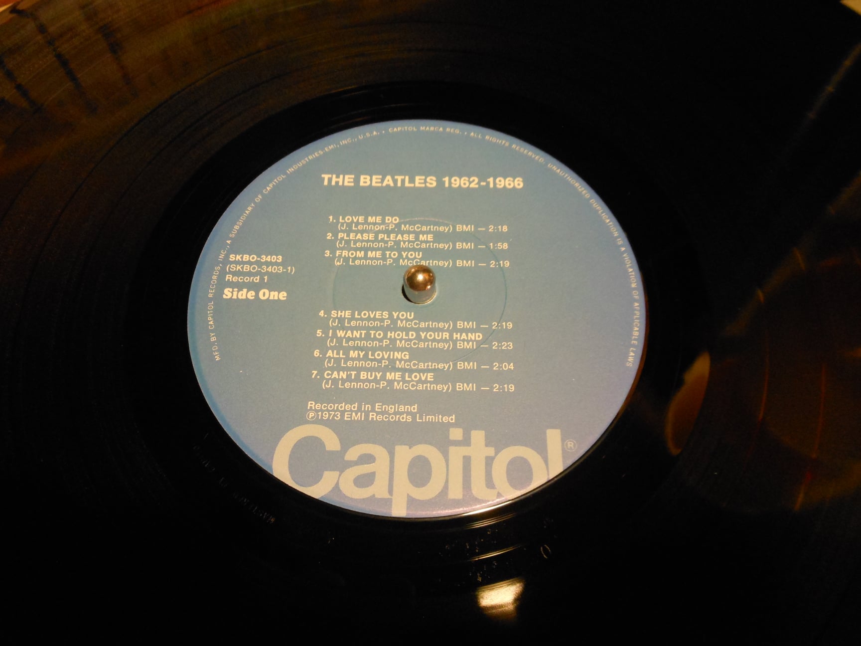 Rare Beatles Red Album with Blue Labels from 1962 to 1966