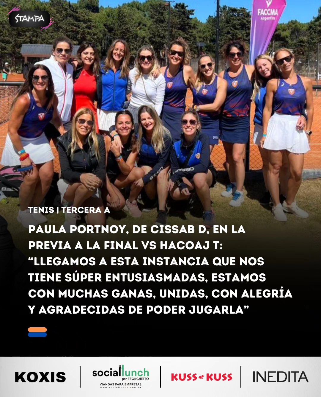Diario Stampa - Tenis Tercera A | 🎾 Cissab D clasificó a...