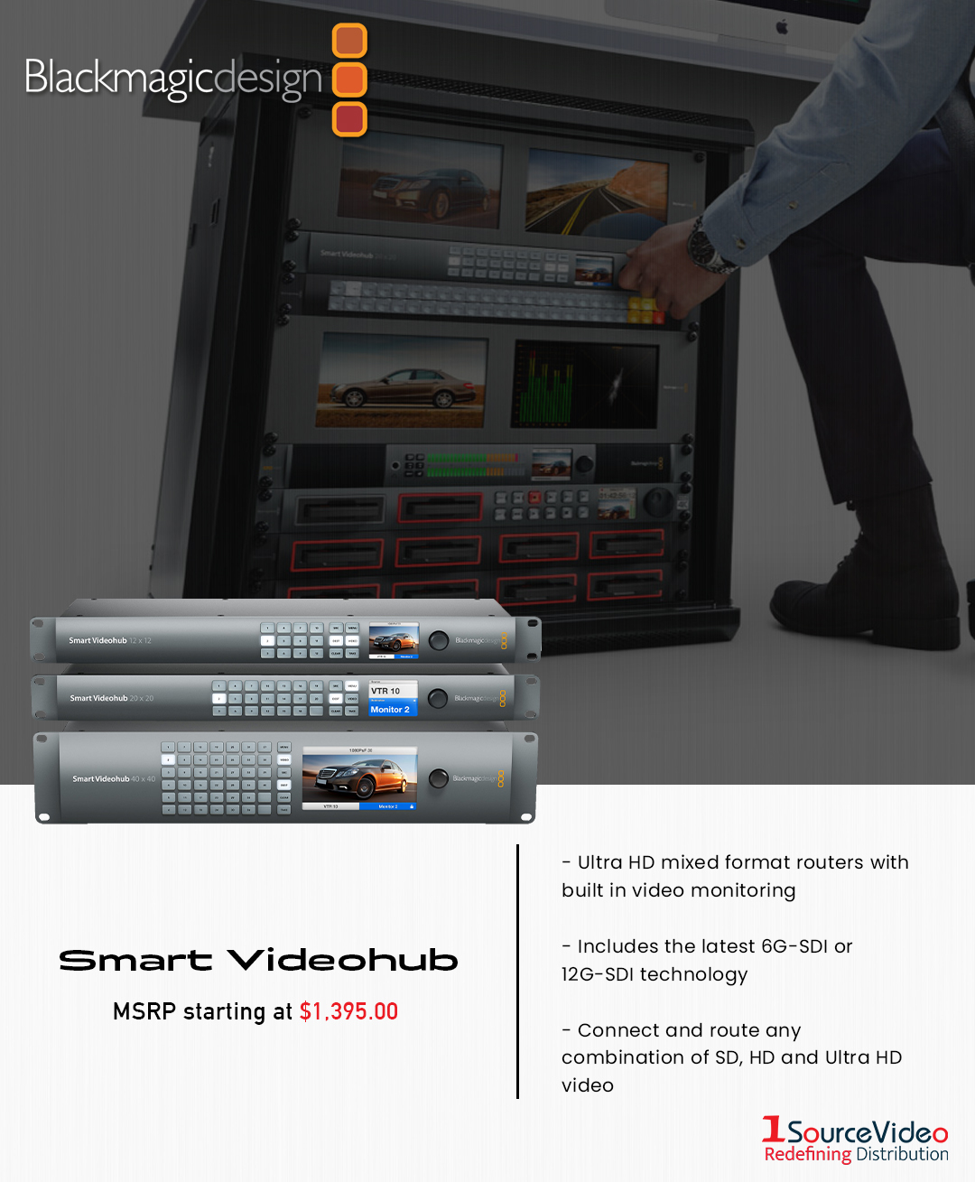 1SourceVideo - The Smart Videohub routers from Blackmagic...
