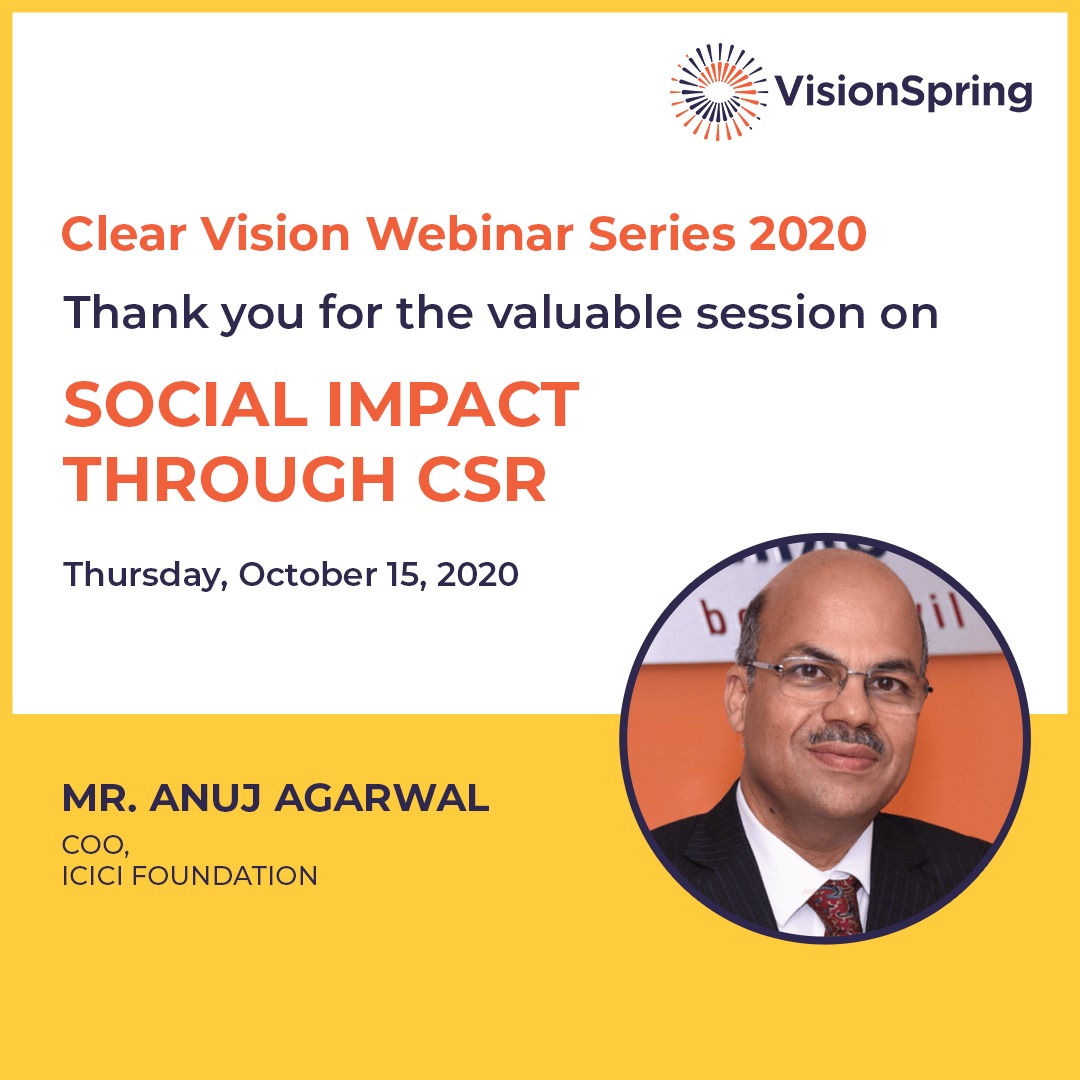 VisionSpring - Thank you, Mr. Anuj Agarwal, Chief Operating Officer at ...