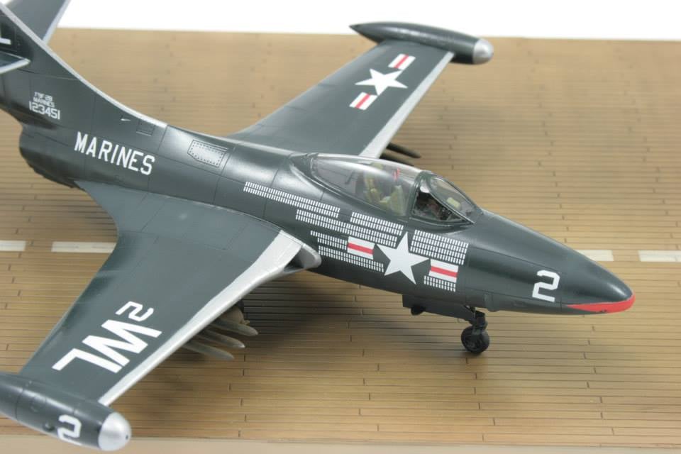 HobbyBoss 1/72 F9F-2 Panther model of VF-61 Jolly Rogers