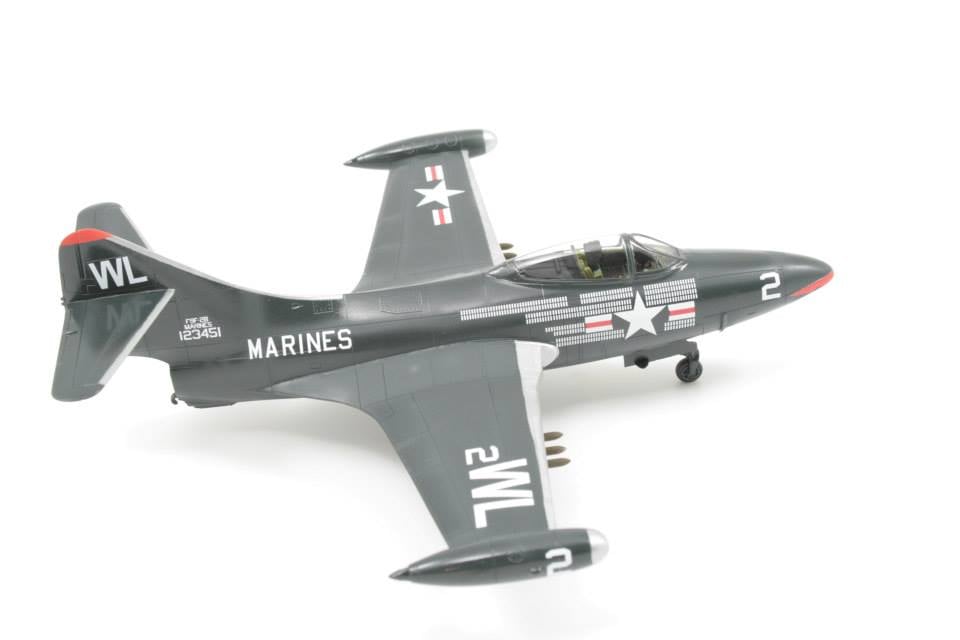 HobbyBoss 1/72 F9F-2 Panther model of VF-61 Jolly Rogers