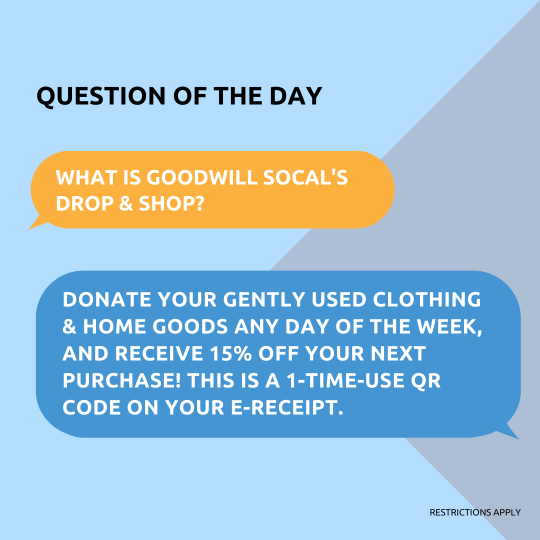 What is Goodwill SoCal's... - Goodwill Southern California | Facebook