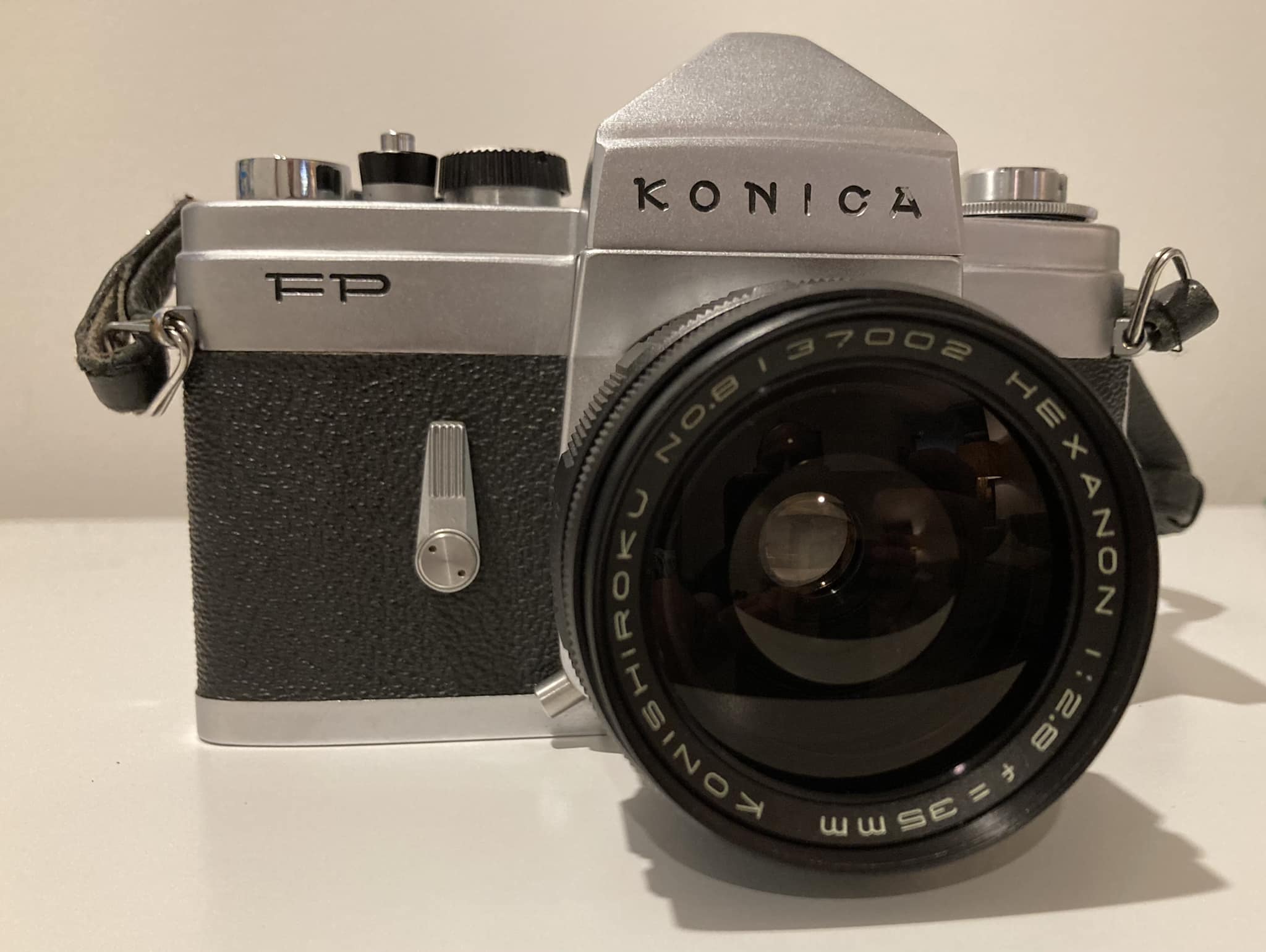 Konica camera with Hexanon 48mm f2 lens