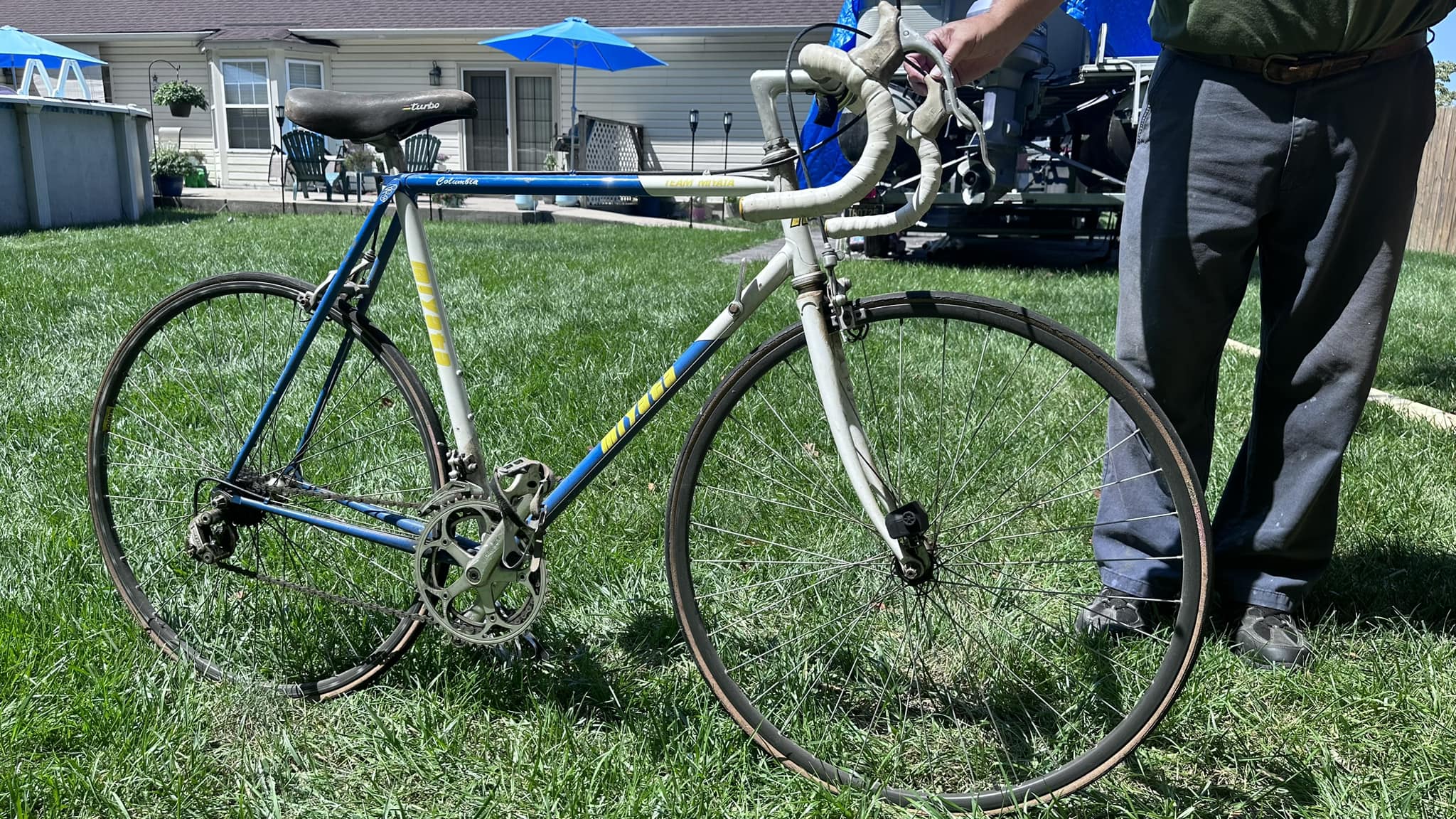 What is a Team Miyata titanium bike with Dura-Ace parts and