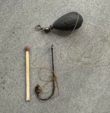 dog swallowed fish lure Zappa Topwater Floating Pencil Three Scots dogs swallow fish