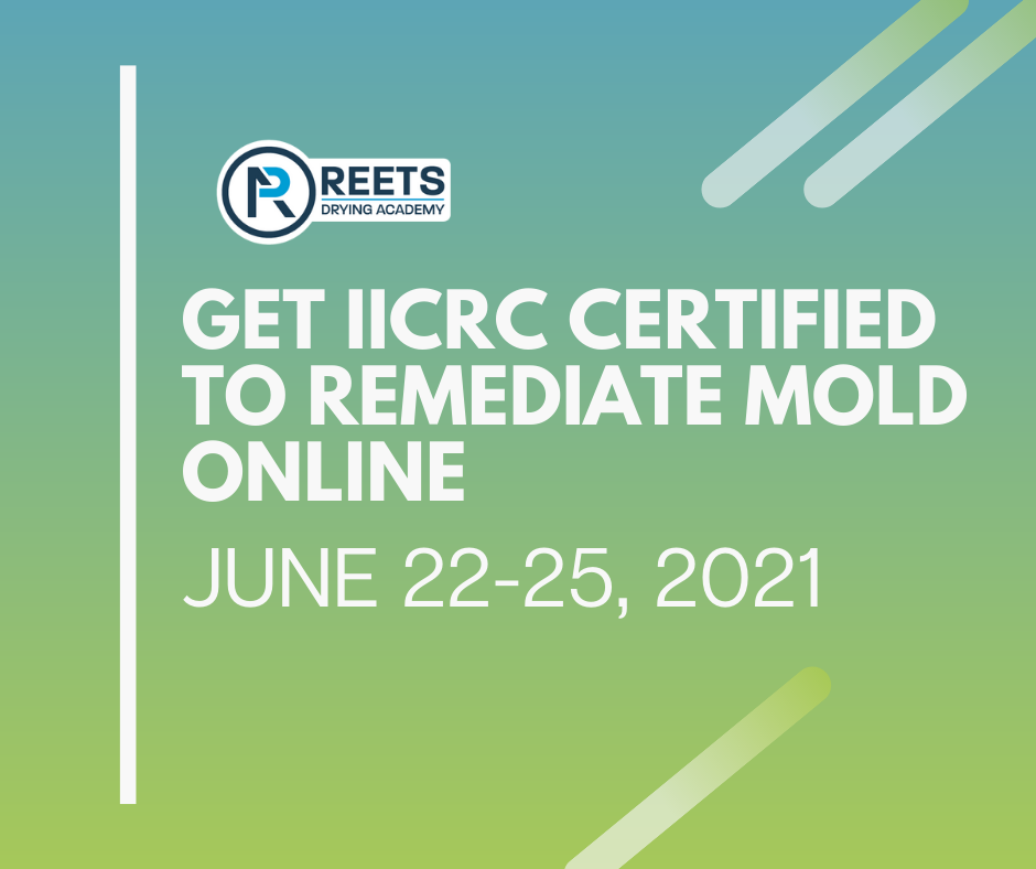 Reets - Online IICRC AMRT class June 22-25! Register here: https://bit ...