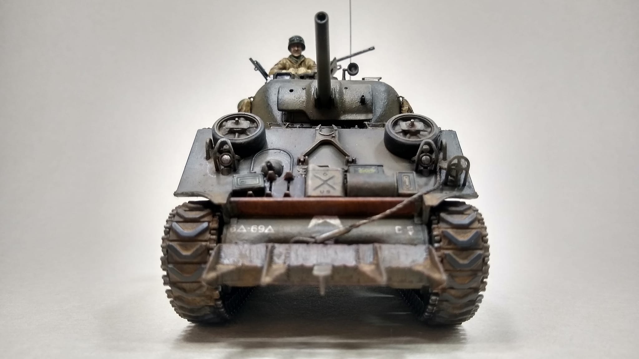M4A3(75)w Sherman with a Culin hedgerow cutter. I tried to build a