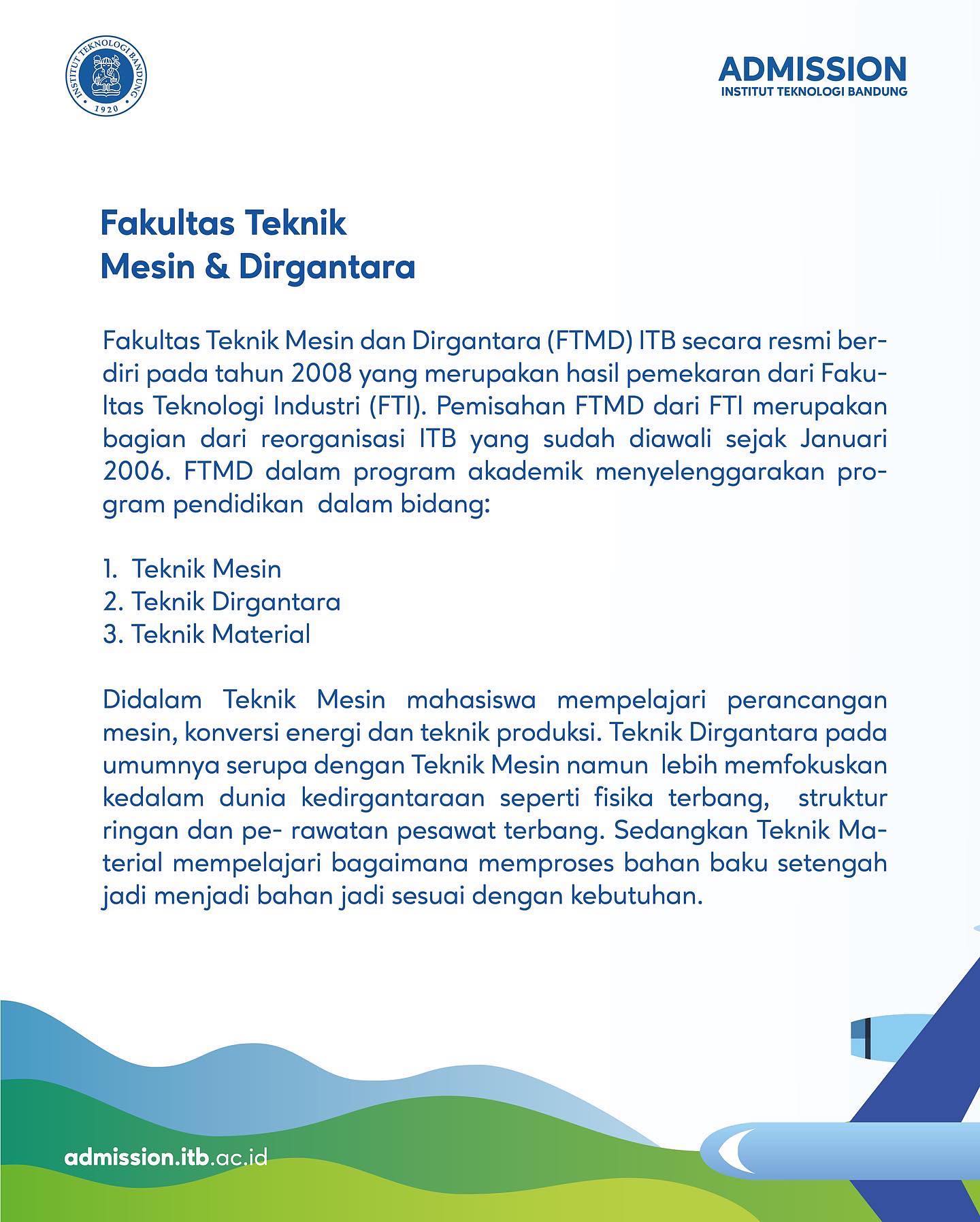 FTMD merupakan fakultas yang... - Institut Teknologi Bandung