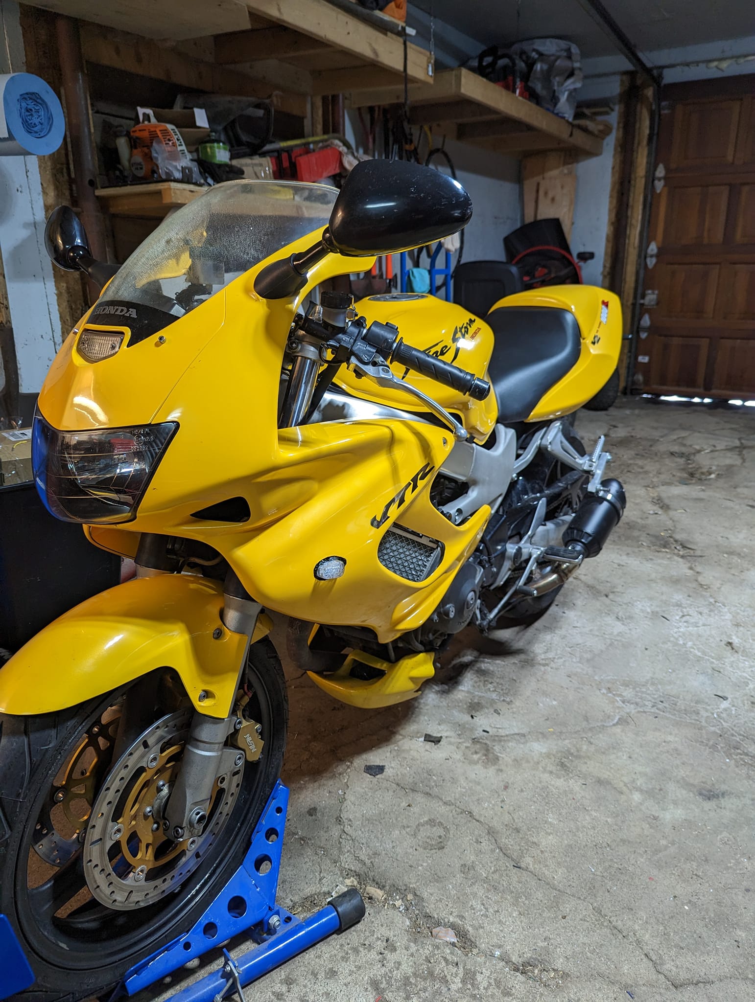 Restored 1998 Honda VTR1000 bike