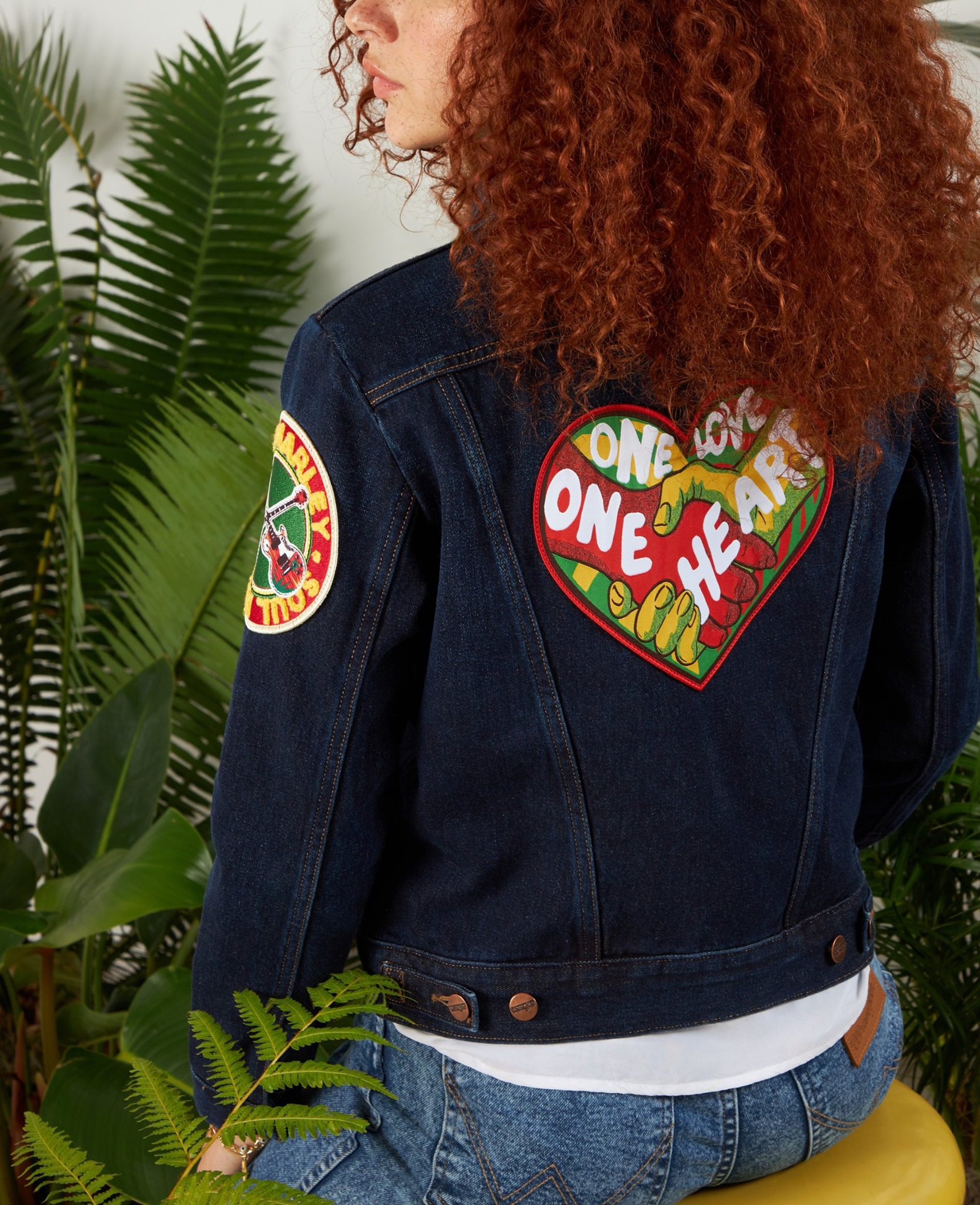 Painted Bob Marley on denim—spreading peace, love, and good vibes 