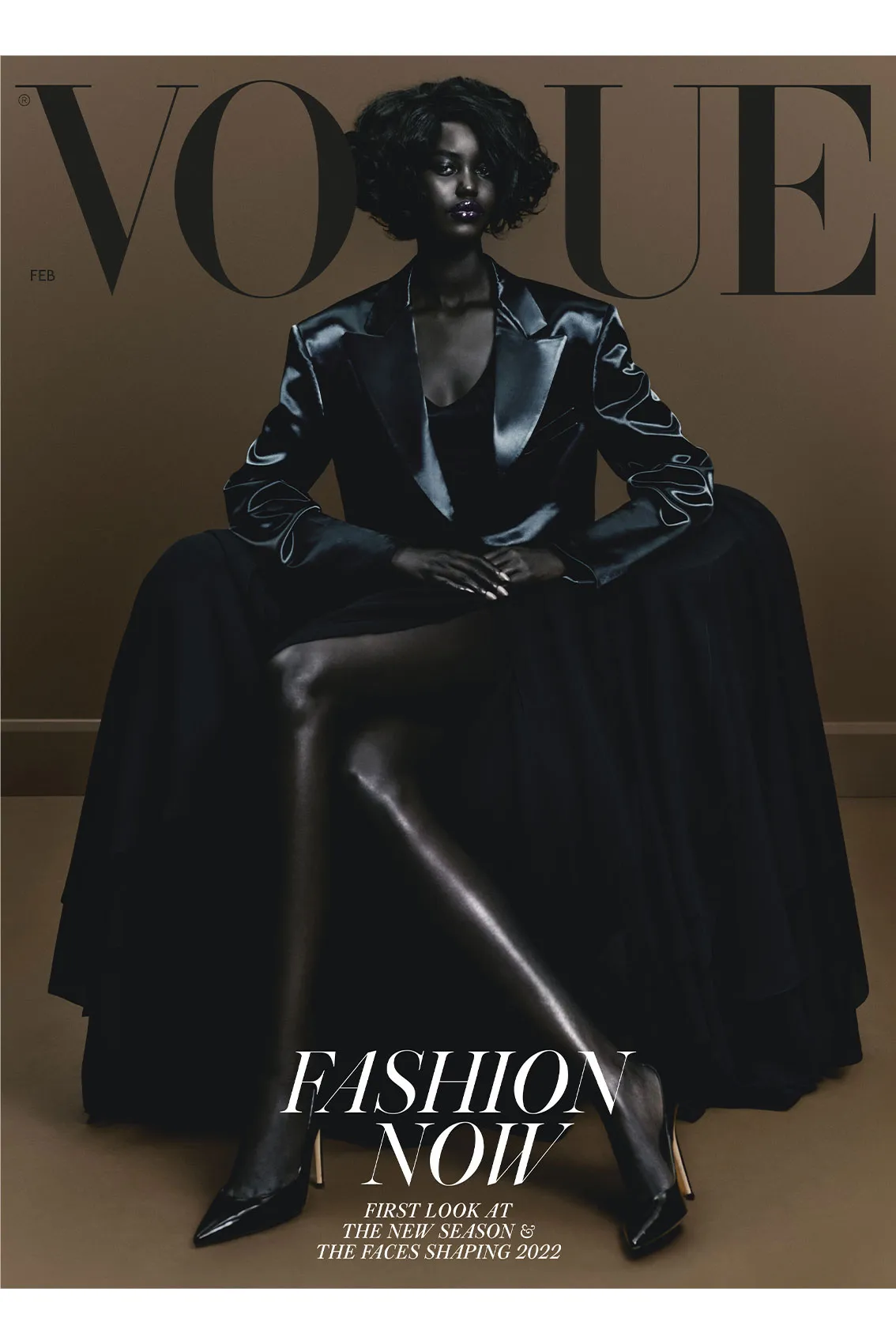 Adut Akech on British Vogue's February 2022 cover. She said when