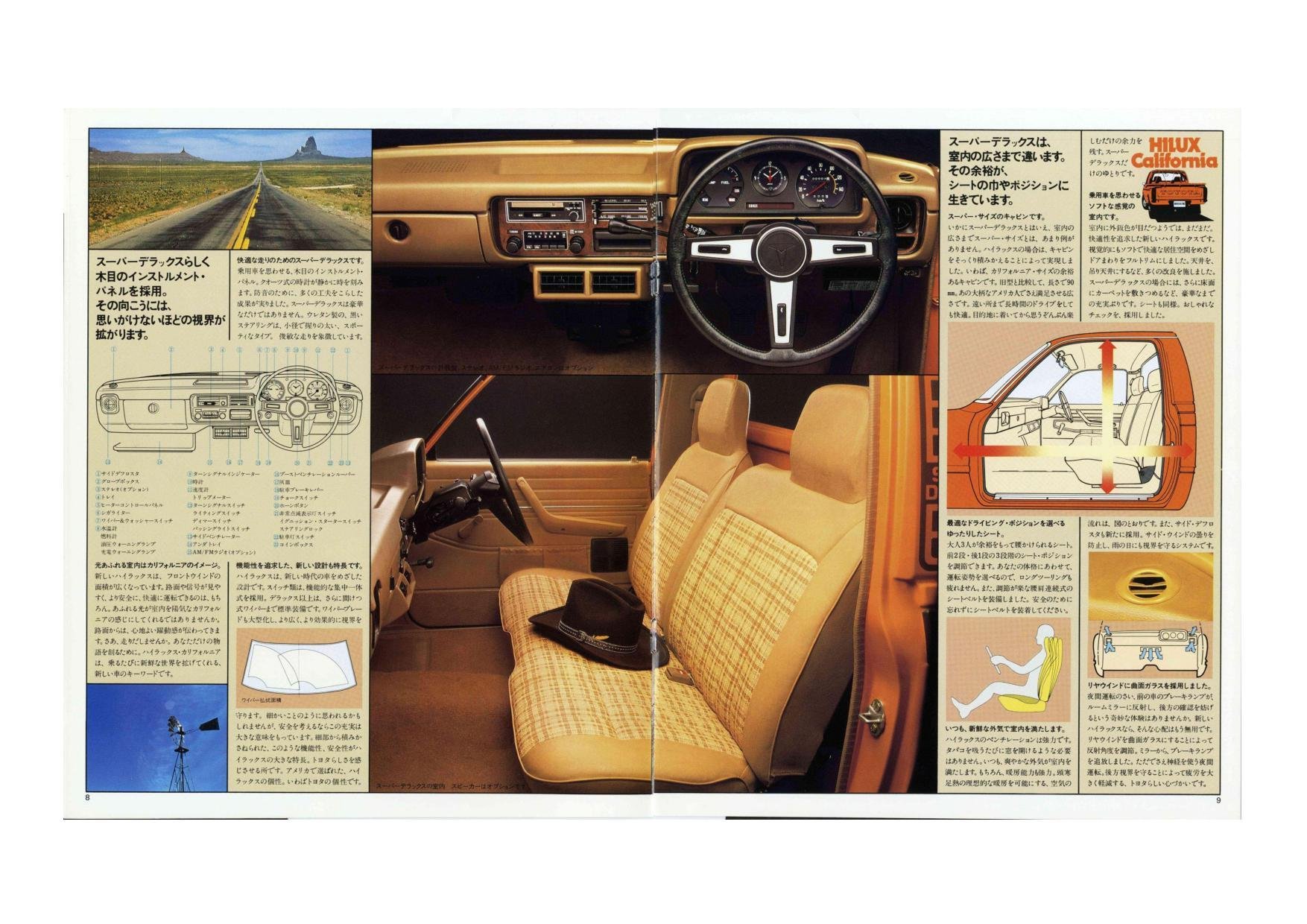 1979 Toyota Hilux California Pickup Truck Brochure. Japan, 8-1978