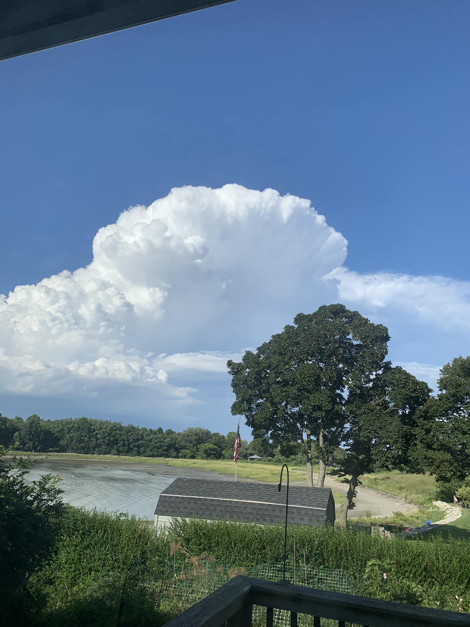 The view from my back door. 8/13/23 just south of Boston 