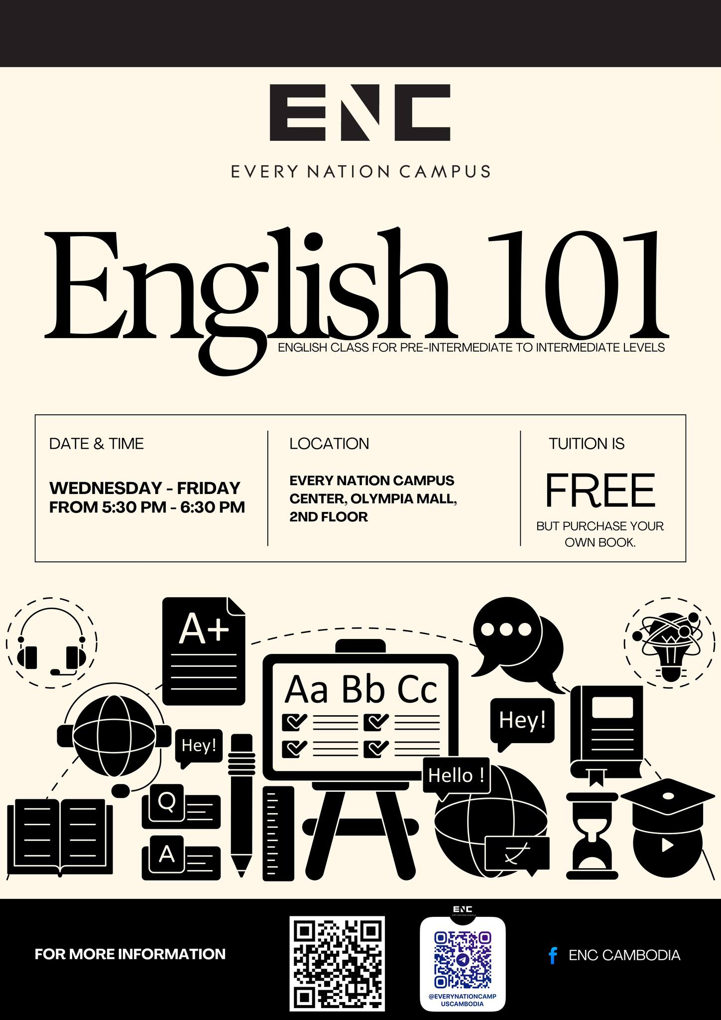 ENC - English Class is back! 👩‍🏫👨‍🏫 📣We are pleased to announce that ...