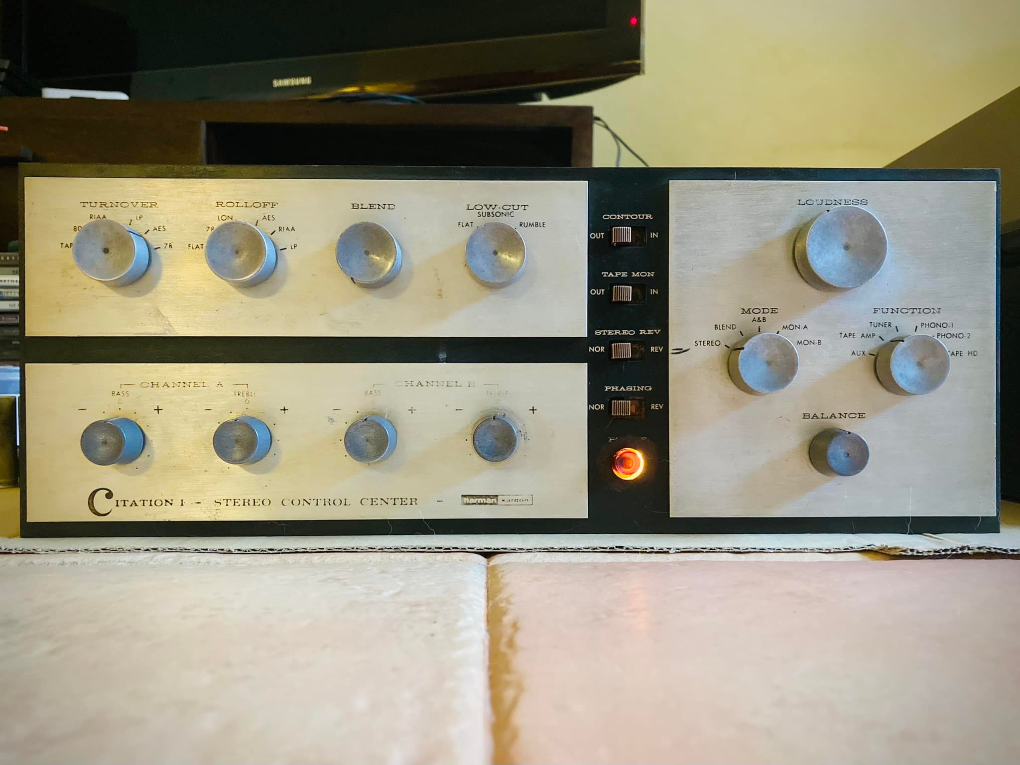 Harmon Kardon Citation AVP preamp prototype vs released product