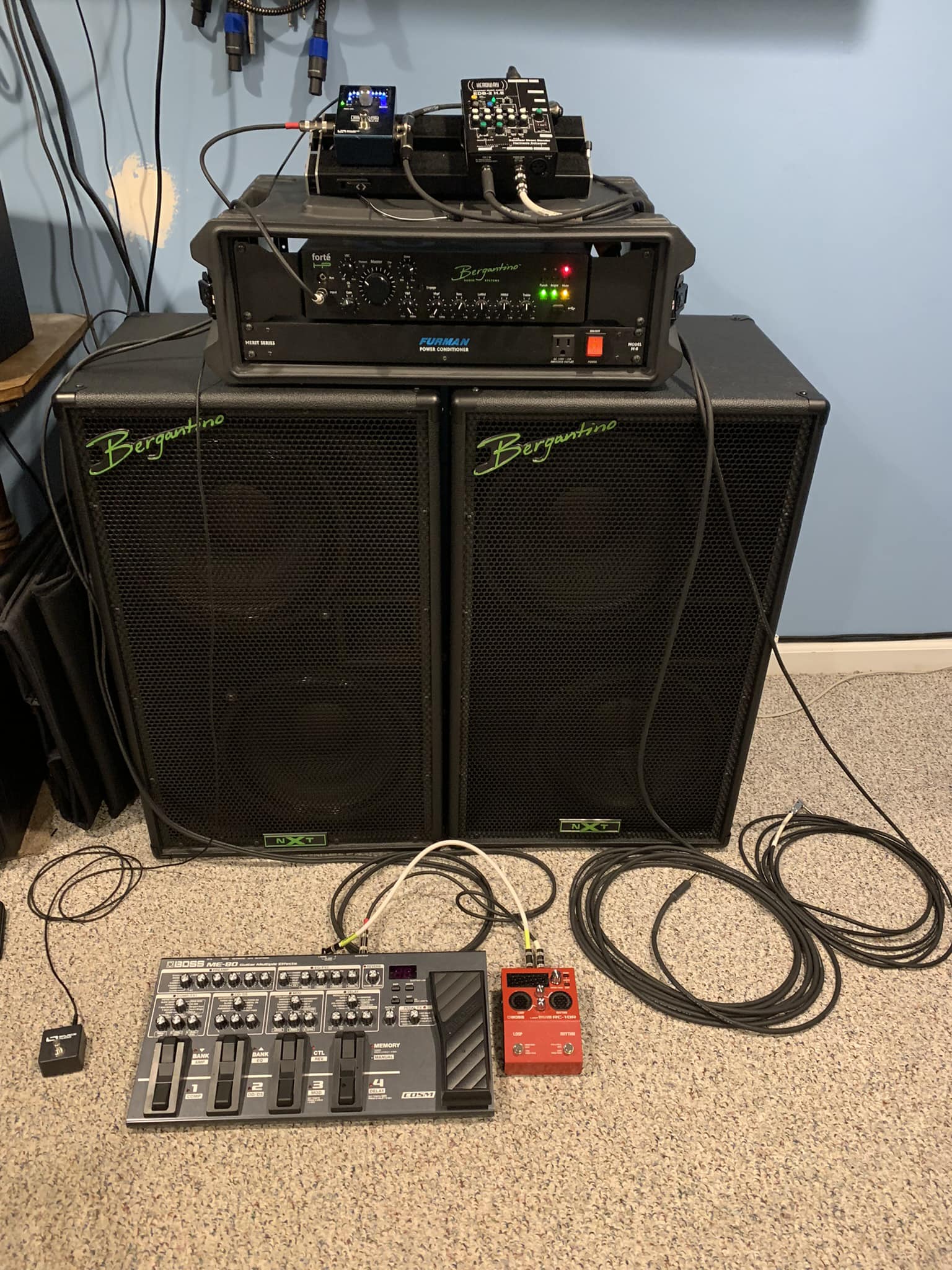 Forte HP with two NXT212 cabs for string bass and violin