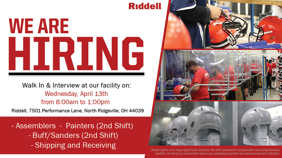 Riddell Sports - 🚨 Join #TeamRiddell at our Ohio facility!... | Facebook