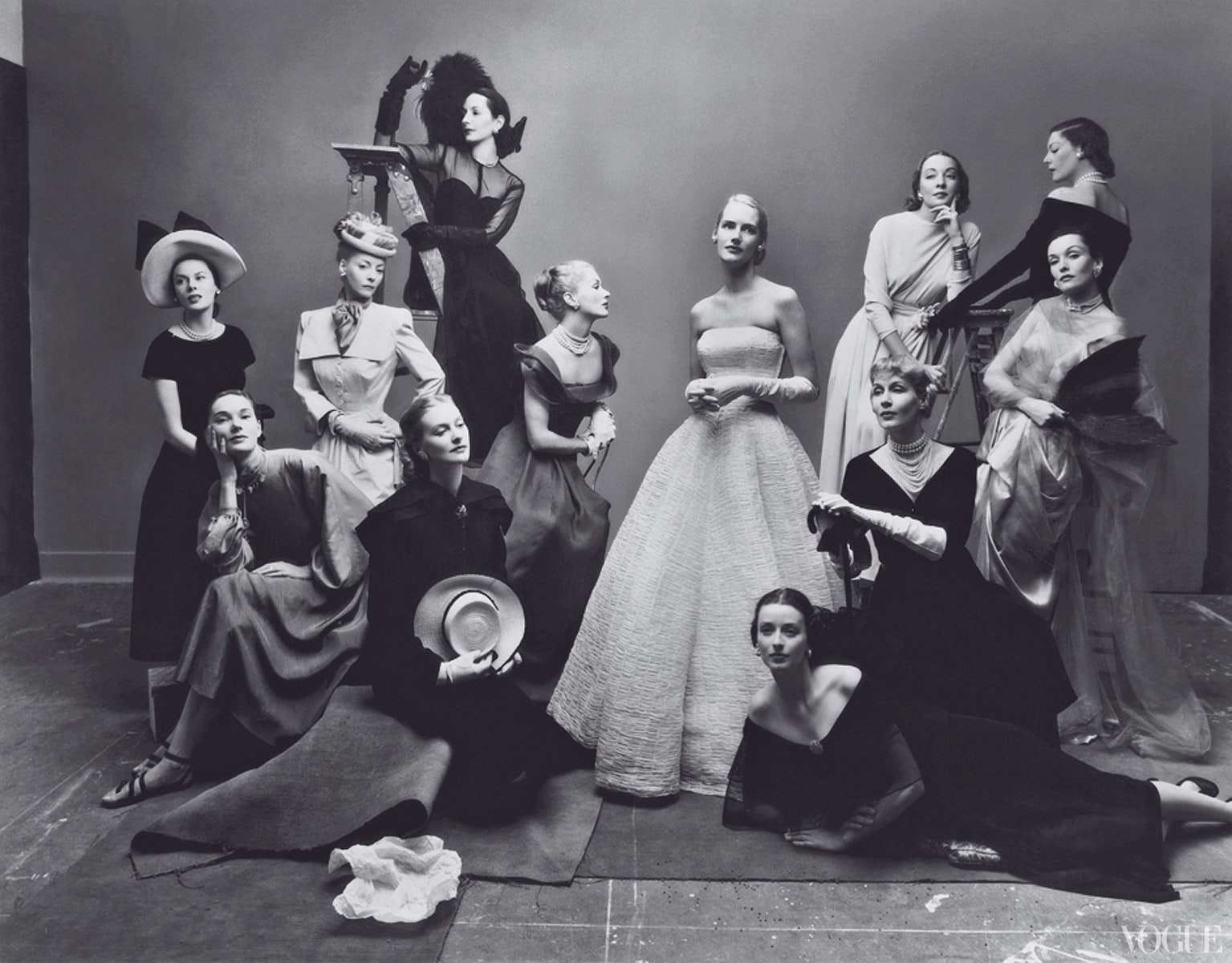 From Vogue, May 1, 1947 One of Irving Penn's most famous tableaux