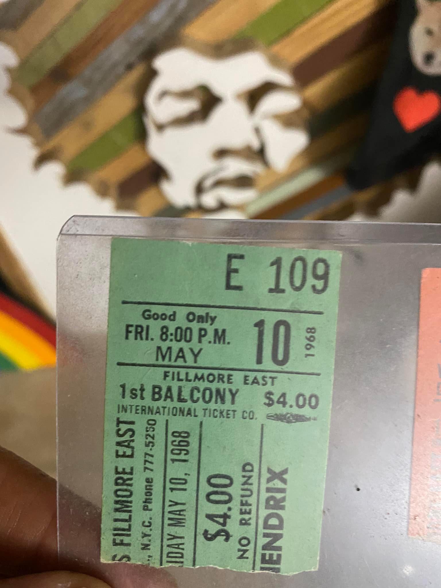 チケット3/7 On August 1st, 1968 the Jimi Hendrix Experience made their only
